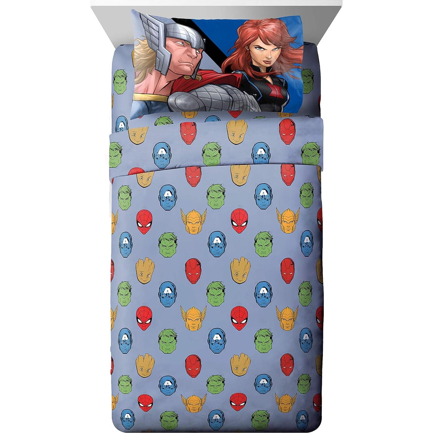 Juego de Cama Twin Avengers Jay Franco 5 Piezas Microfibra