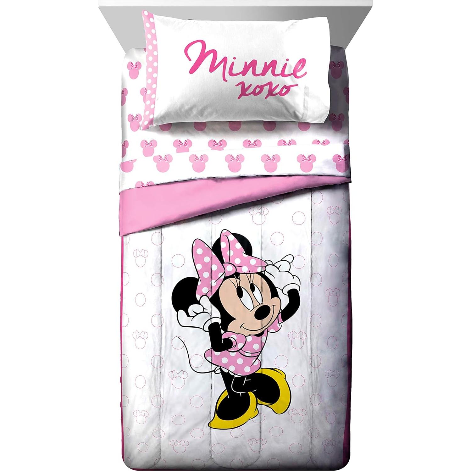 Juego de Cama Twin Jay Franco Minnie Mouse 5 Piezas