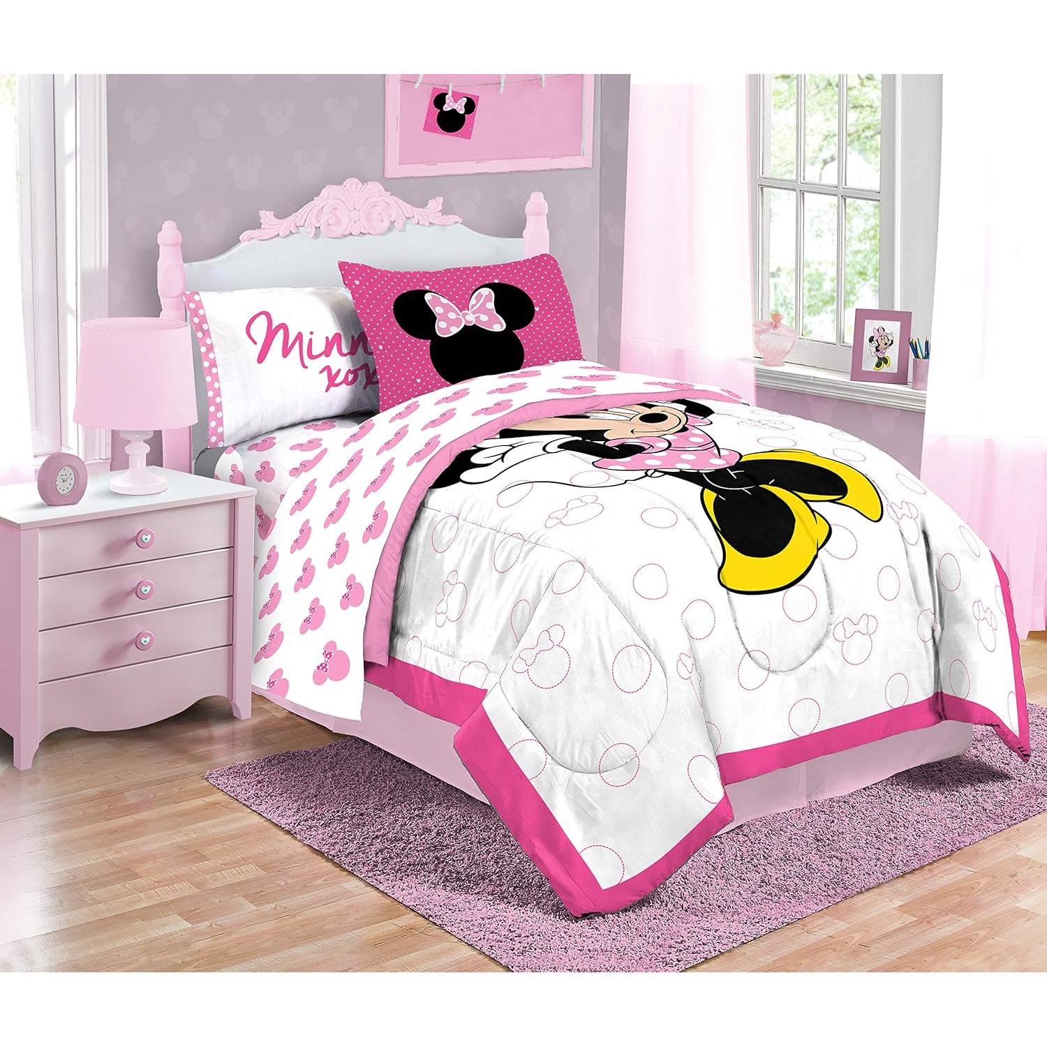 Juego de Cama Twin Jay Franco Minnie Mouse 5 Piezas