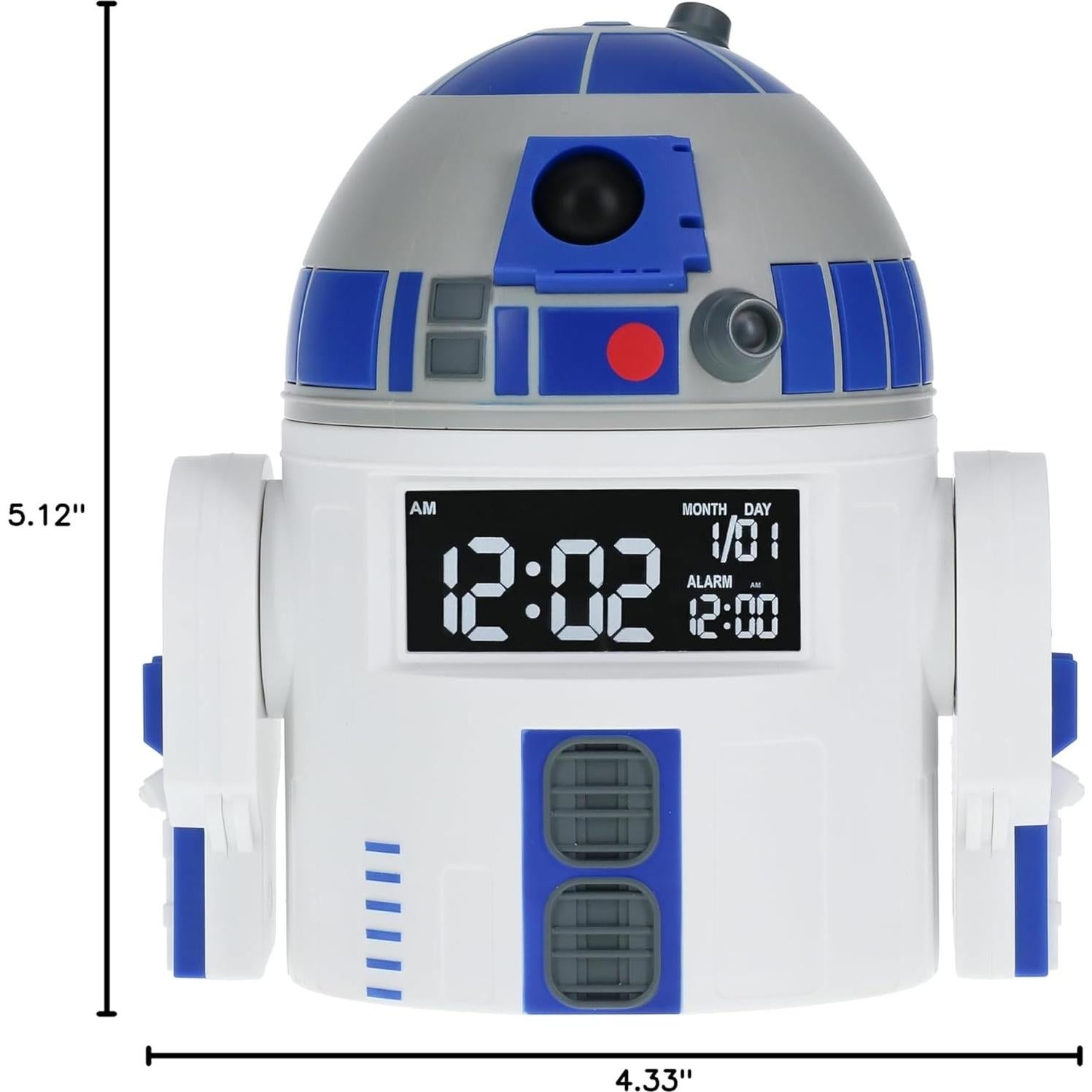 Reloj Despertador R2D2 Paladone 13 cm USB Sonidos Star Wars