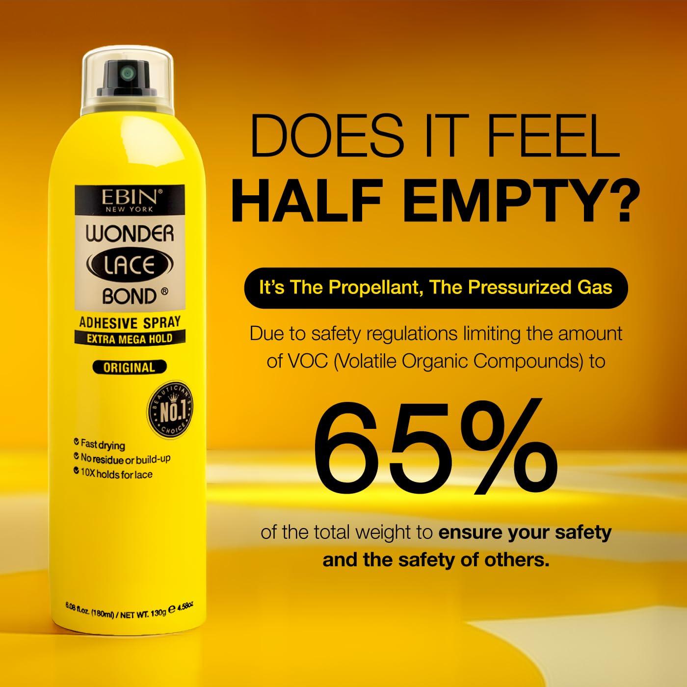 Spray Adhesivo para Pelucas EBIN NEW YORK 80ml - Fijación Extra Mega