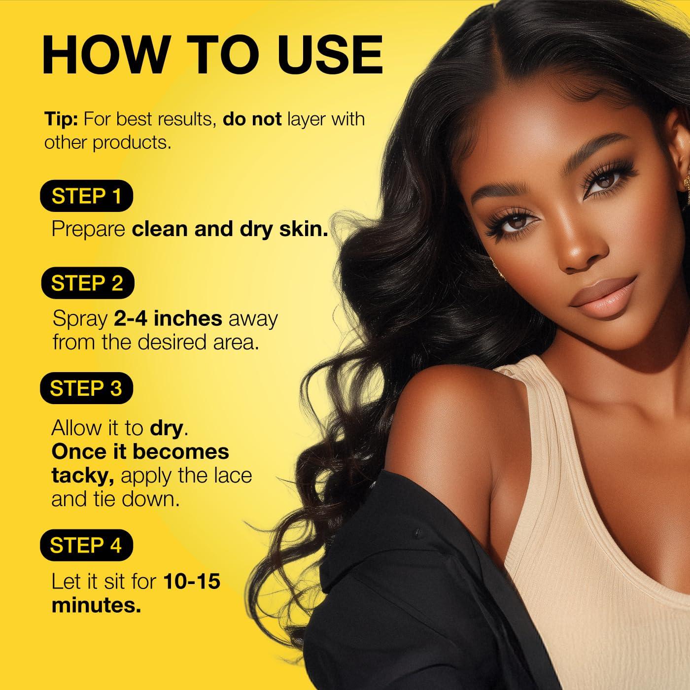 Spray Adhesivo para Pelucas EBIN NEW YORK 80ml - Fijación Extra Mega