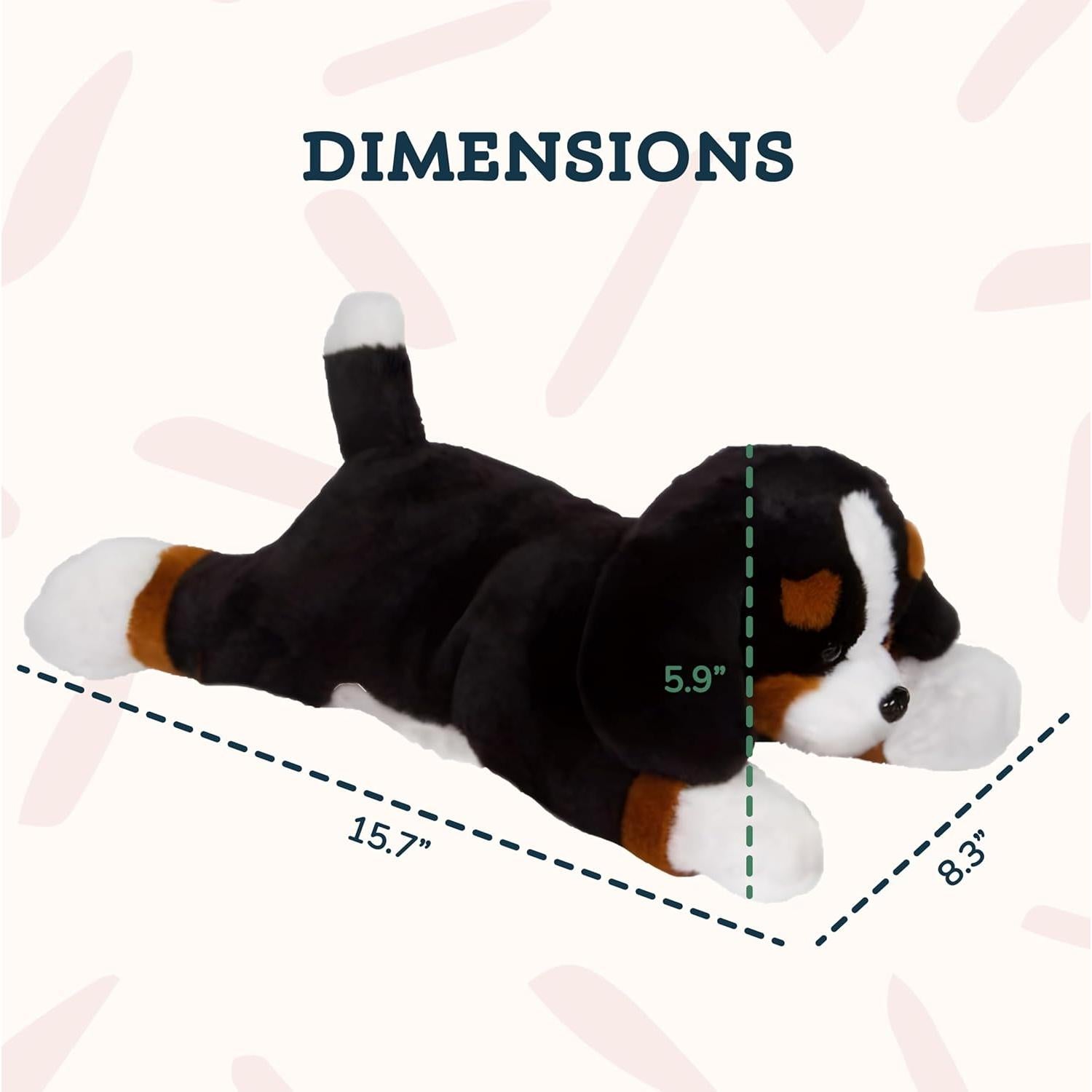 PixieCrush Peluche Mamá Bernés con 4 Cachorros 12,7x25,4x20,3cm