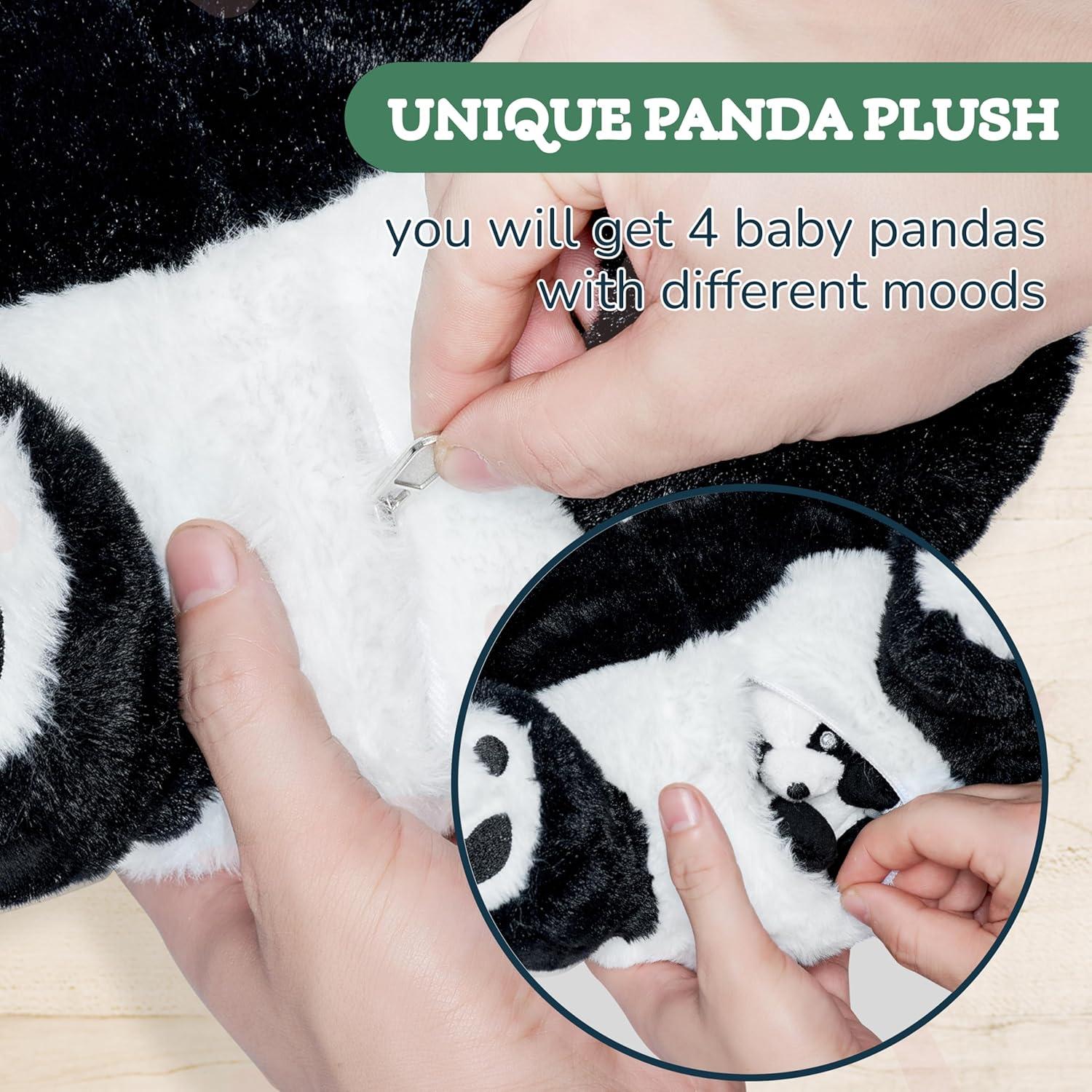 Panda de Peluche Gigante PixieCrush con 4 Panditas