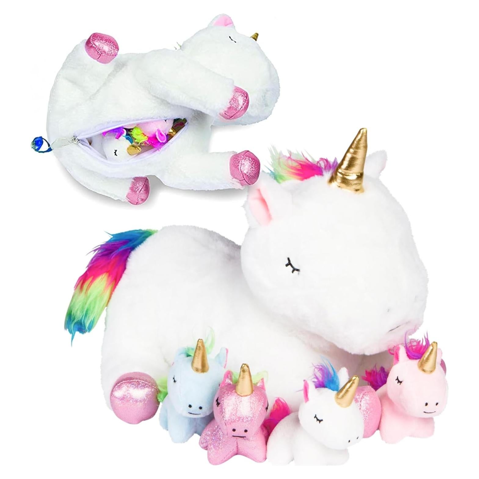 PixieCrush Set de 5 Juguetes de Peluche Unicornio Gigante