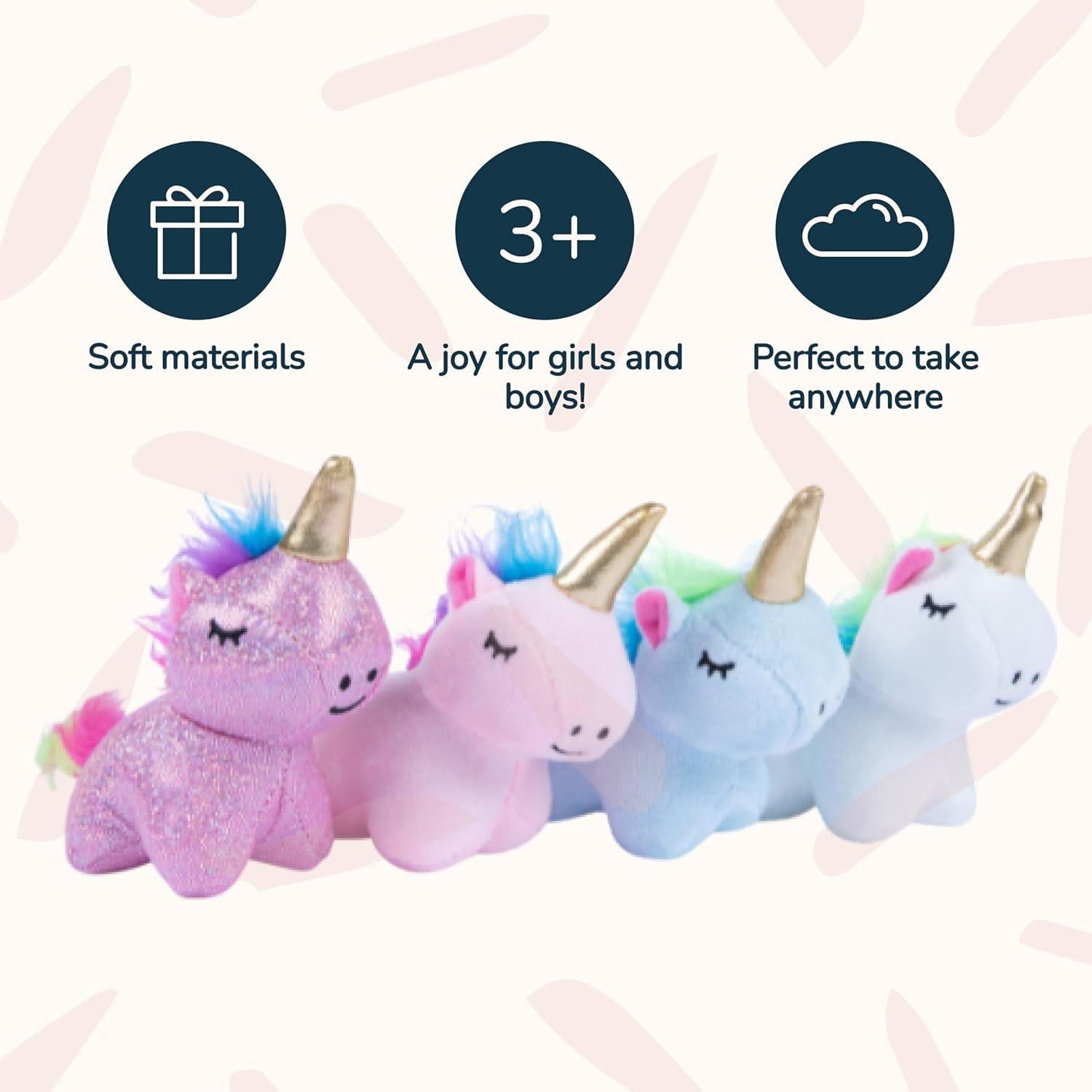 PixieCrush Set de 5 Juguetes de Peluche Unicornio Gigante