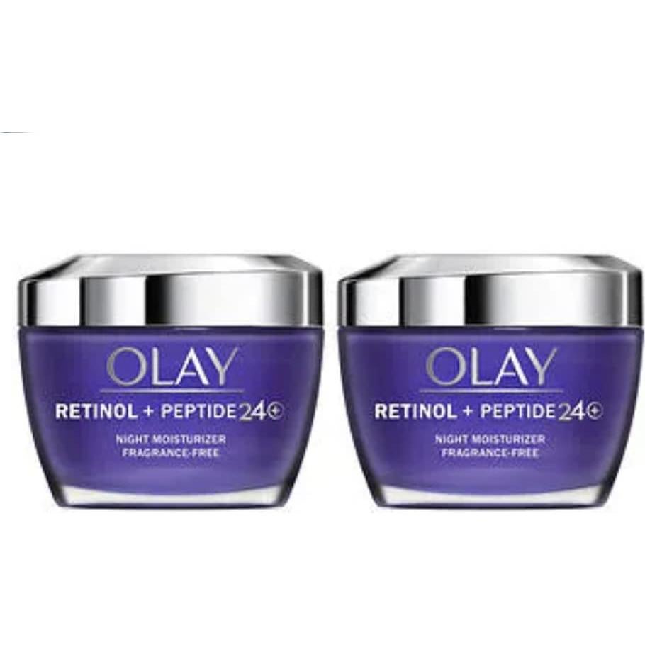 Hidratante Nocturno Olay Retinol + Péptido 24 Sin Fragancia 2 Pk