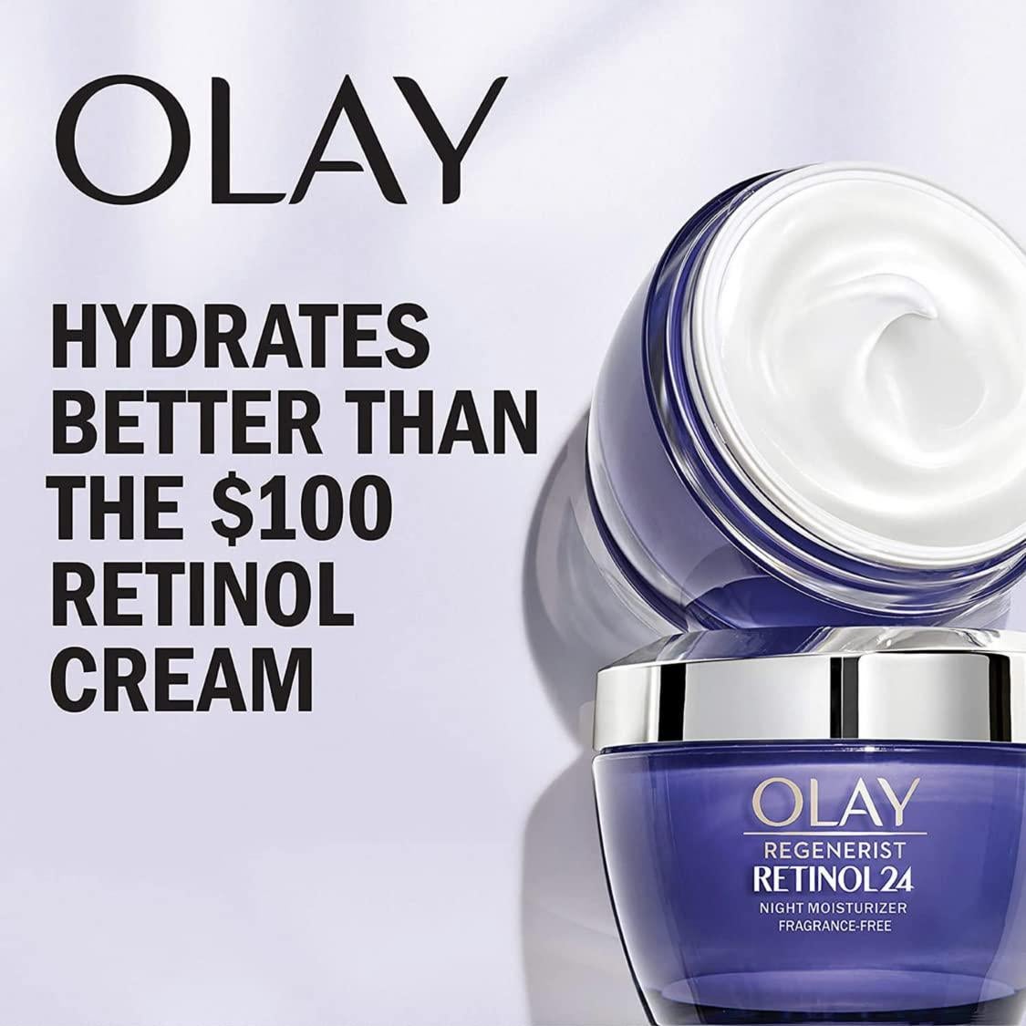 Hidratante Nocturno Olay Retinol + Péptido 24 Sin Fragancia 2 Pk