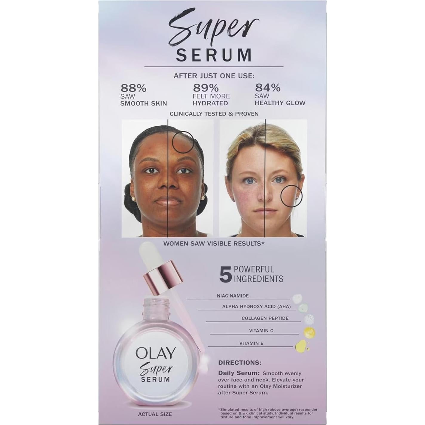 Suero Hidratante Olay Doble 59.14 ml - Niacinamida, Vitamina C