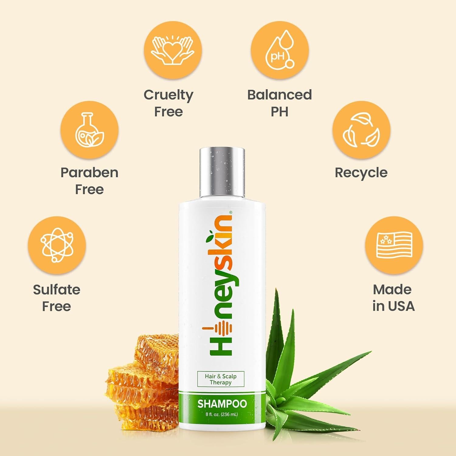 Champú Hidratante Honeyskin con Miel de Manuka 226.8 ml