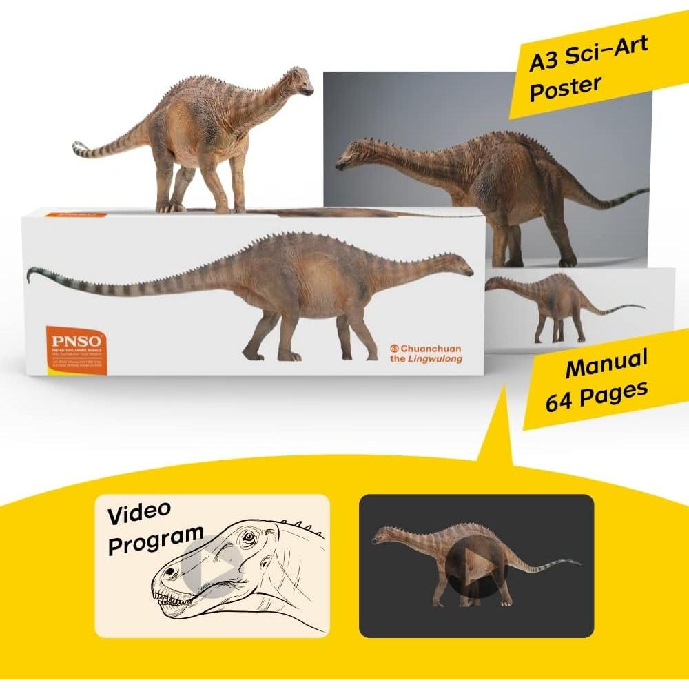 Modelo de Dinosaurio PNSO 63 Chuanchuan Lingwulong 30cm