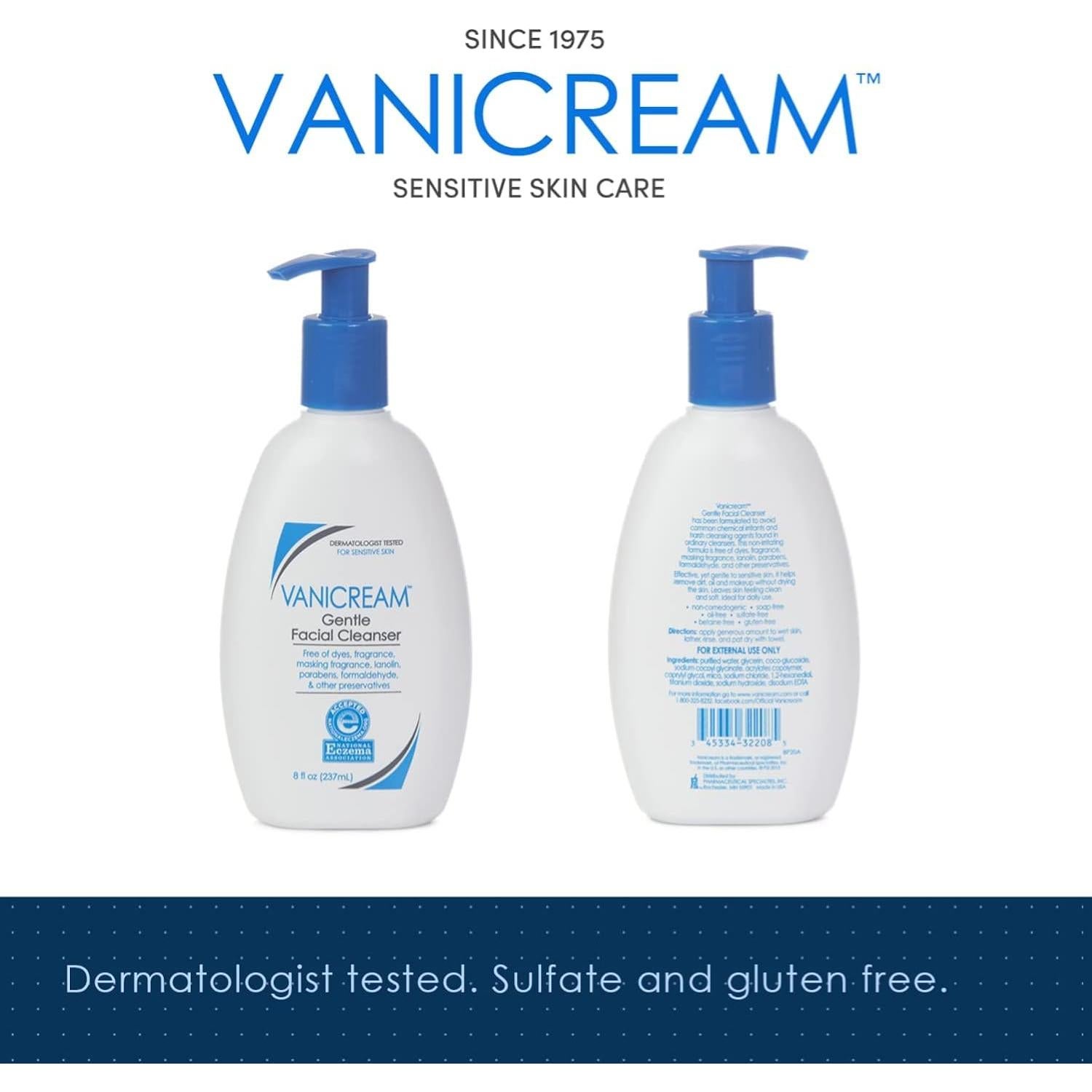 Limpiador Facial Vanicream 237 ml - Paquete de 2