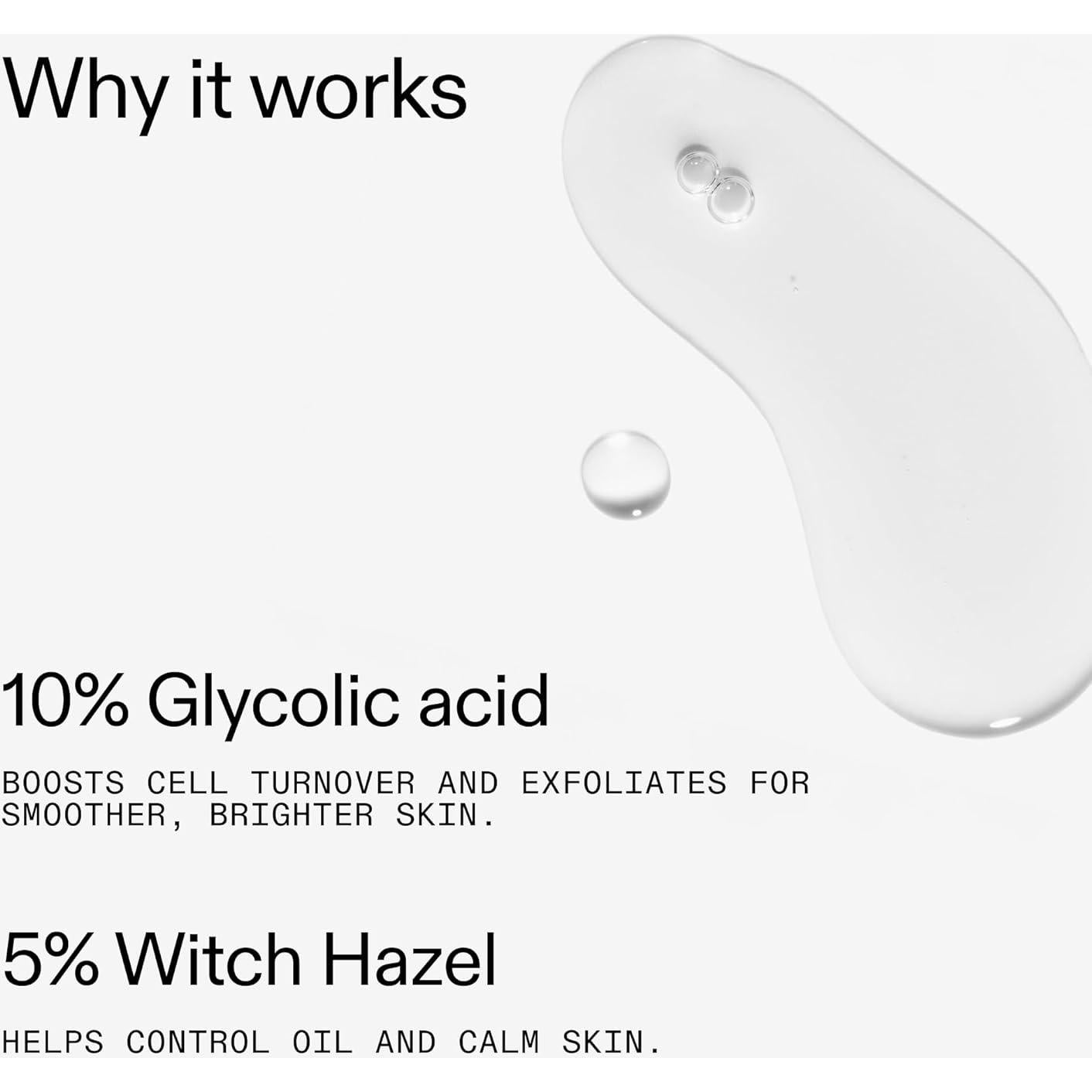 Tónico Exfoliante Ácido Glicólico 10% El INKEY List 100 ml