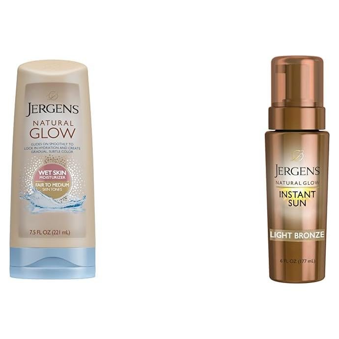 Loción bronceadora Jergens Natural Glow 212g para piel clara