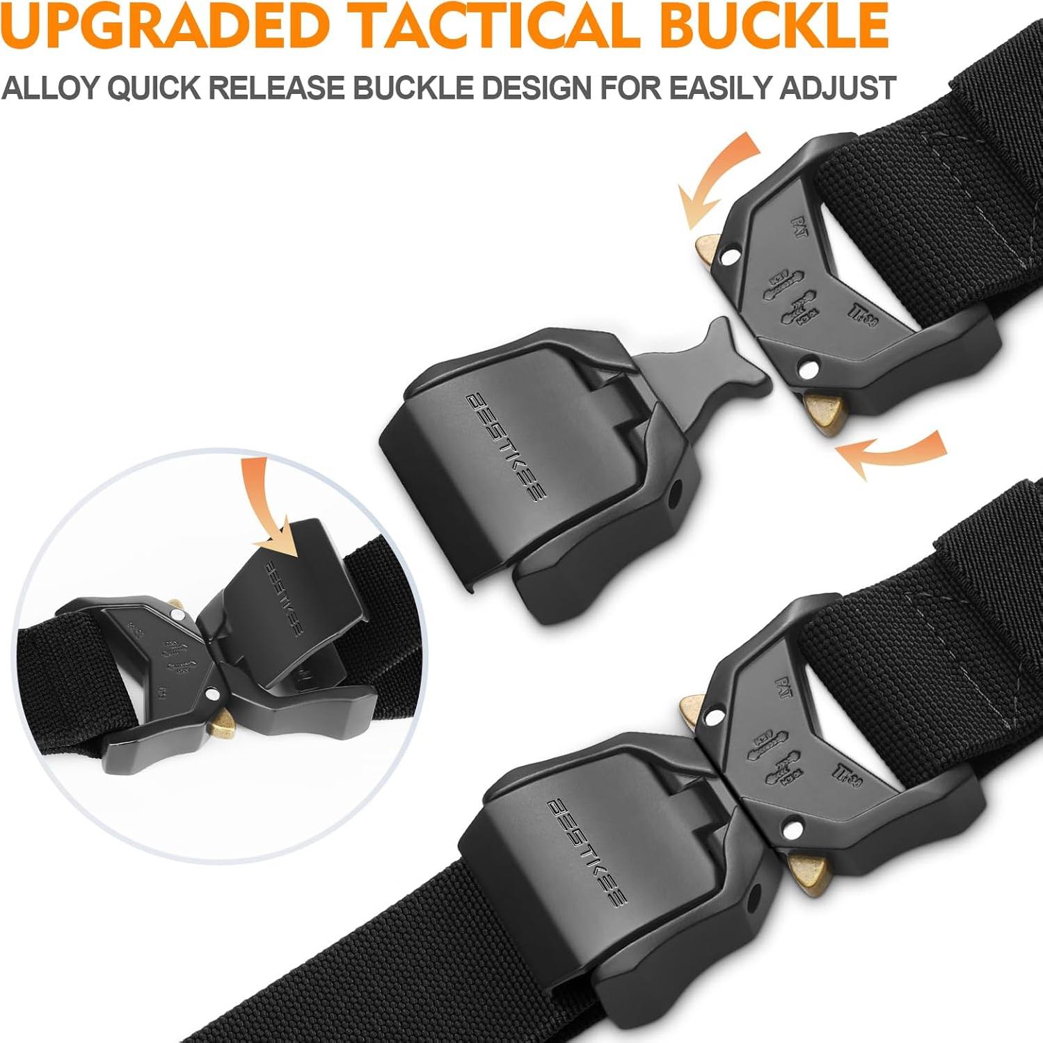 Cinturón Táctico BESTKEE para Hombres 125 cm Nylon 2 Piezas