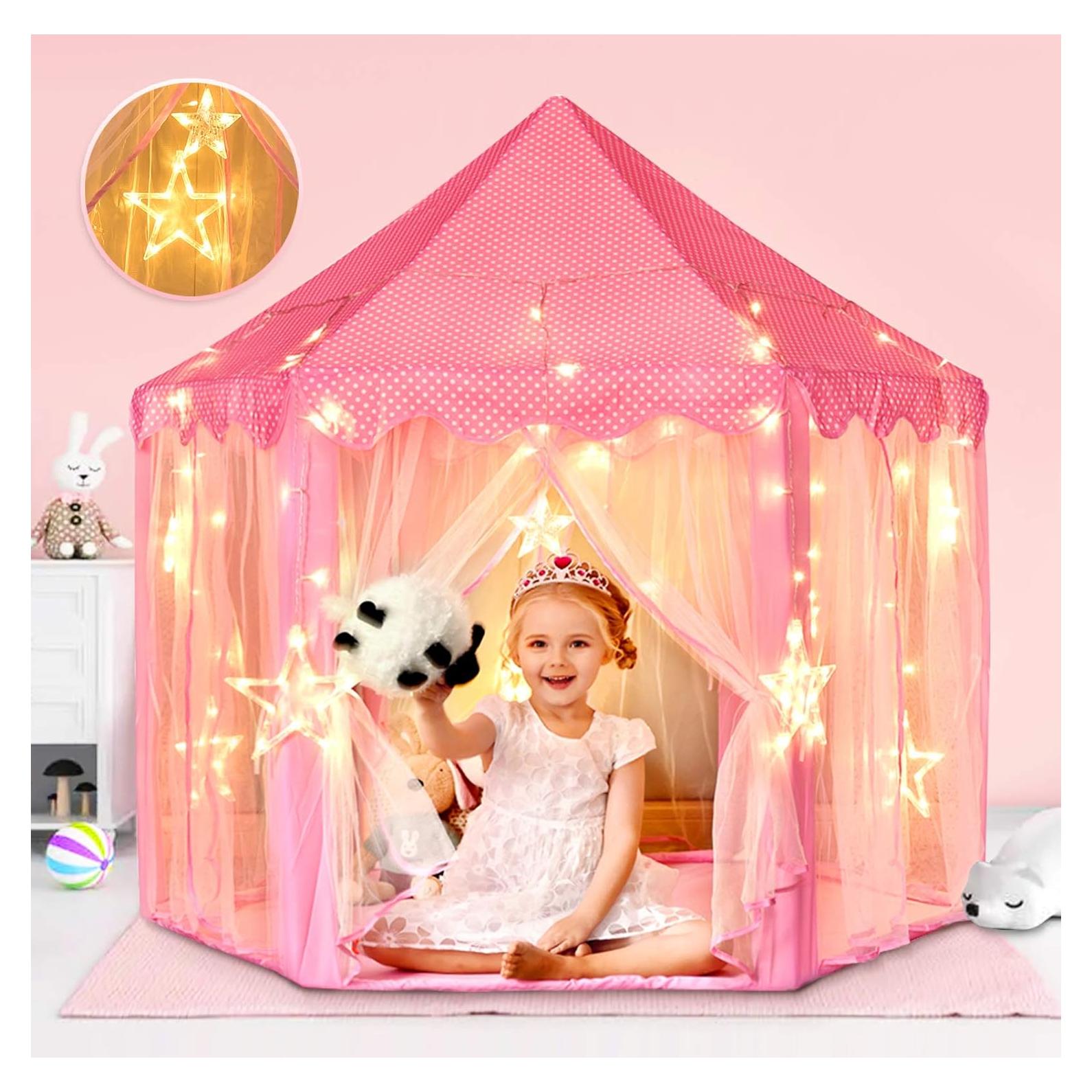 Tienda de Princesa Wilwolfer con Luces Estrella 121x132 cm