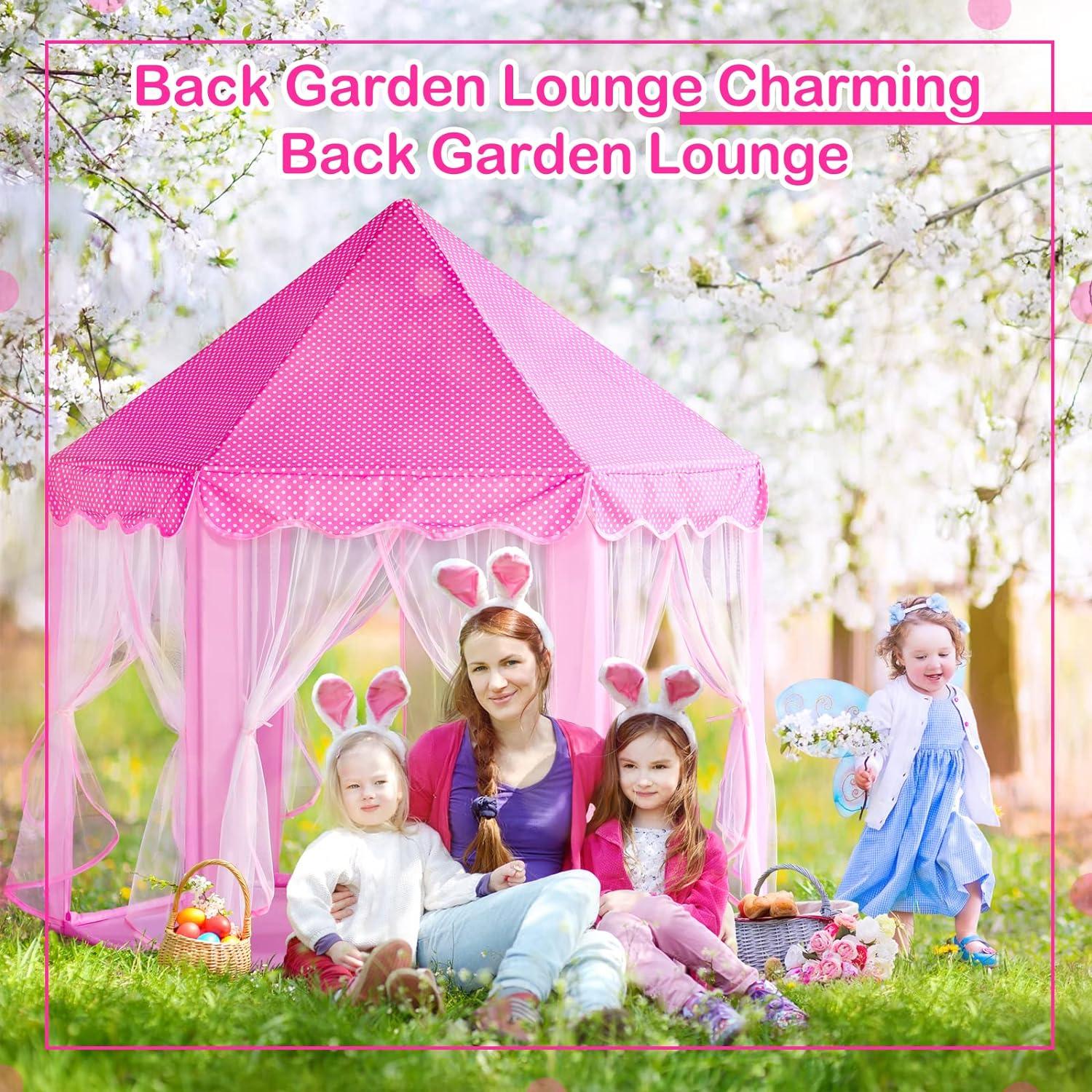 Carpa de Princesa Rosa Dong Guan 121x121x132 cm para Niñas