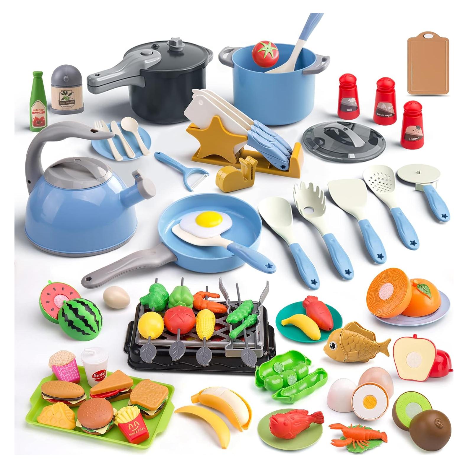 Juego de Cocina Infantil 105 Piezas Zero Zoo Azul