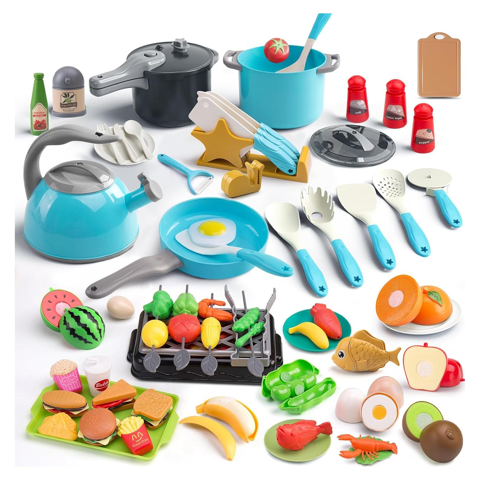 Juego de Cocina Infantil Zero Zoo 105 Piezas Turquesa