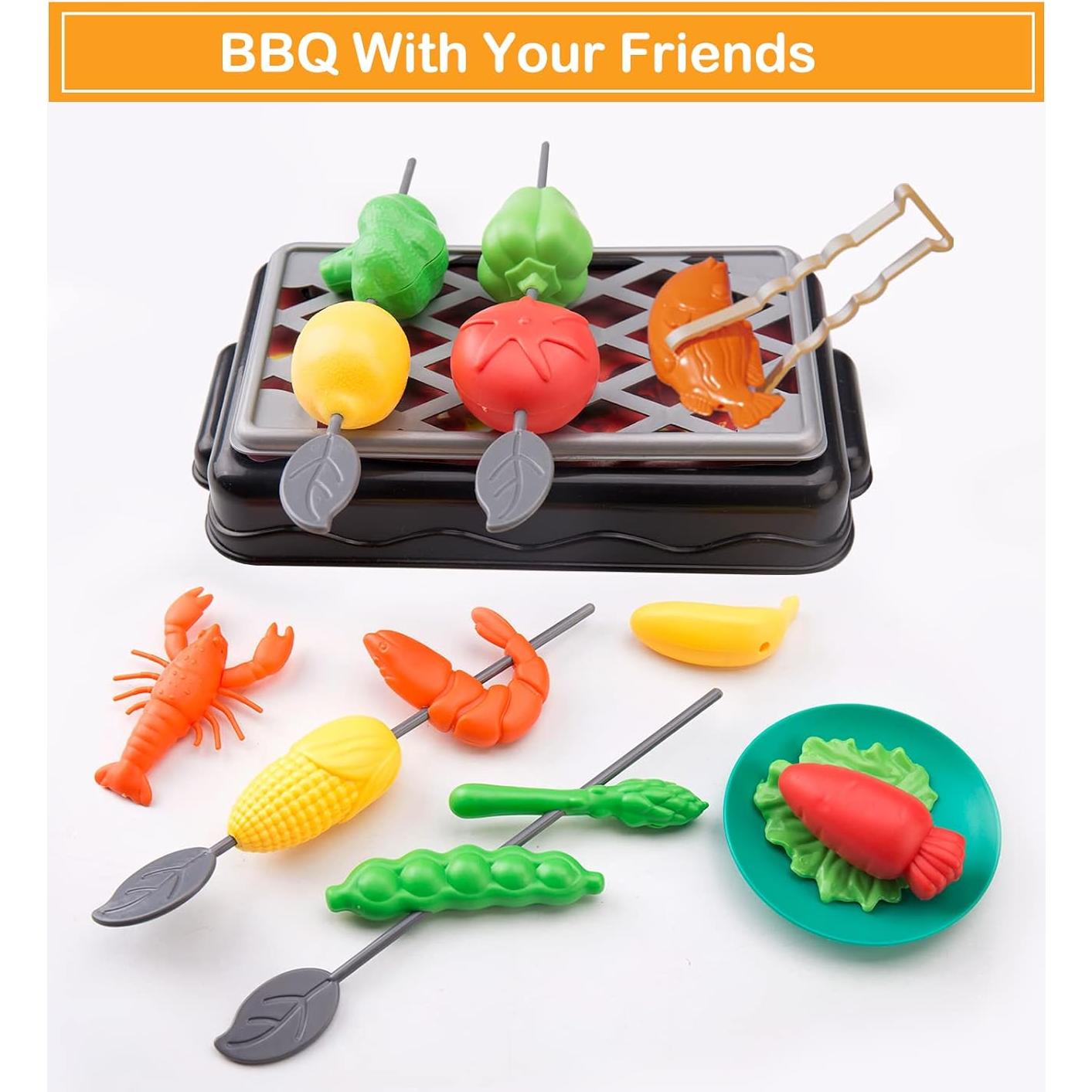 Juego de Cocina Infantil 105 Piezas Zero Zoo BBQ y Utensilios