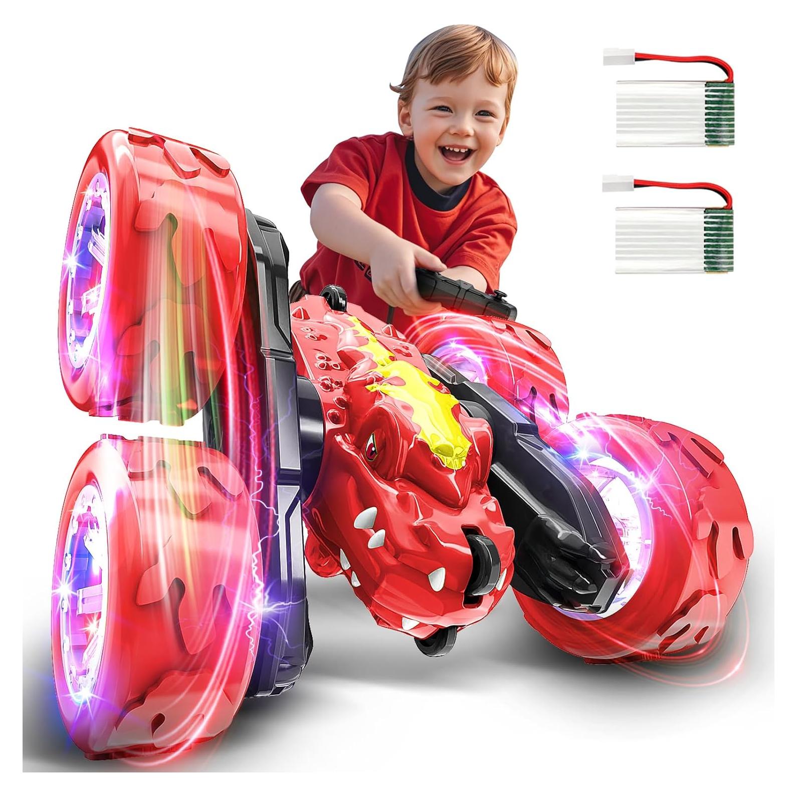 Coche RC Dinosaurio MOBI ONE 360° Doble Lado Rojo