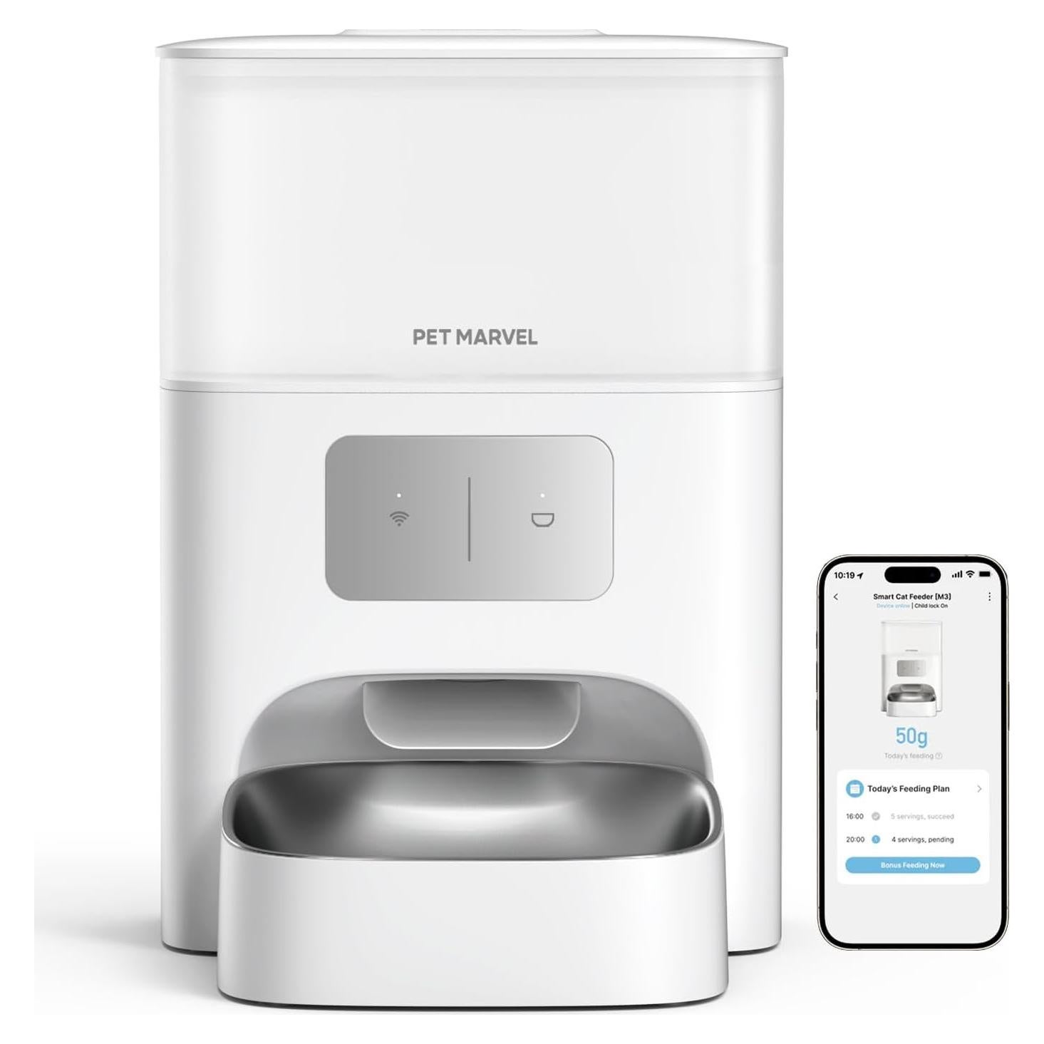 Comedero Automático PET MARVEL 4.4L para Gatos y Perros