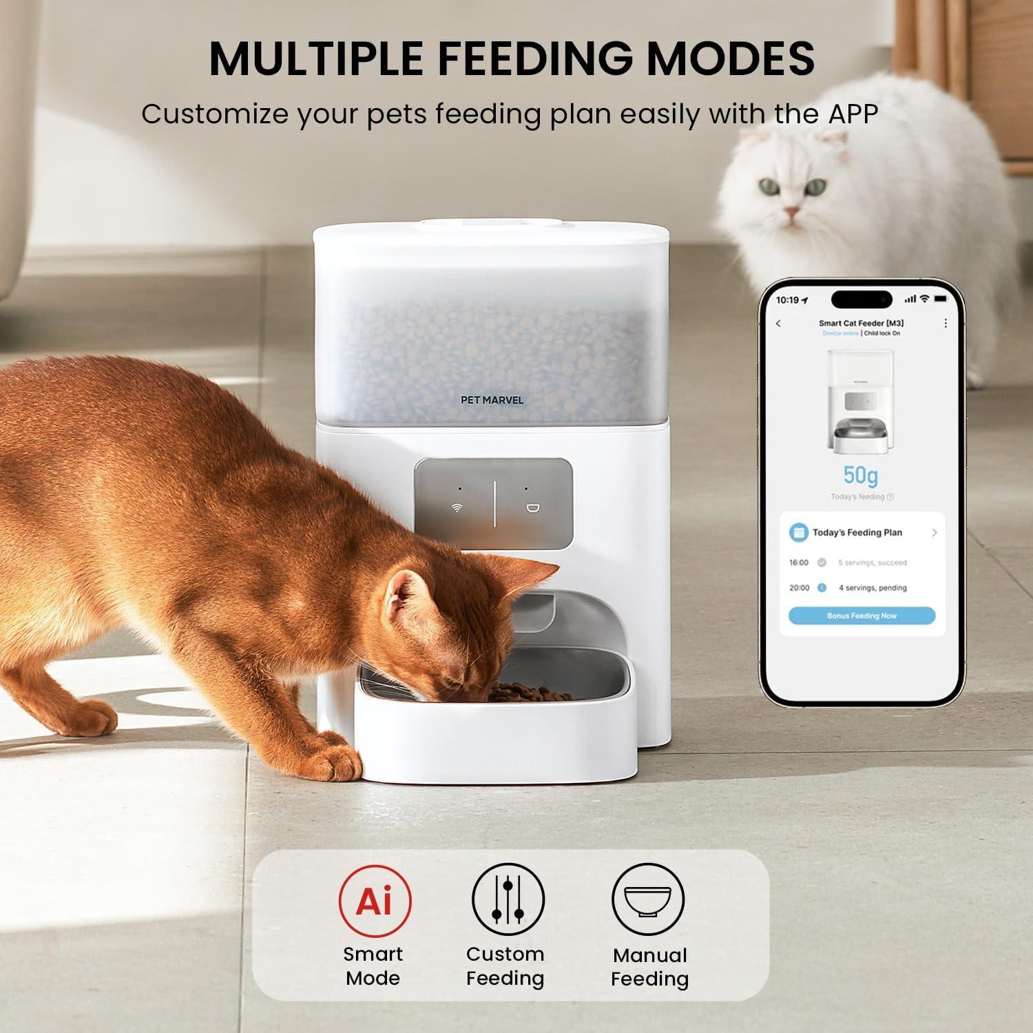 Comedero Automático PET MARVEL 4.4L para Gatos y Perros