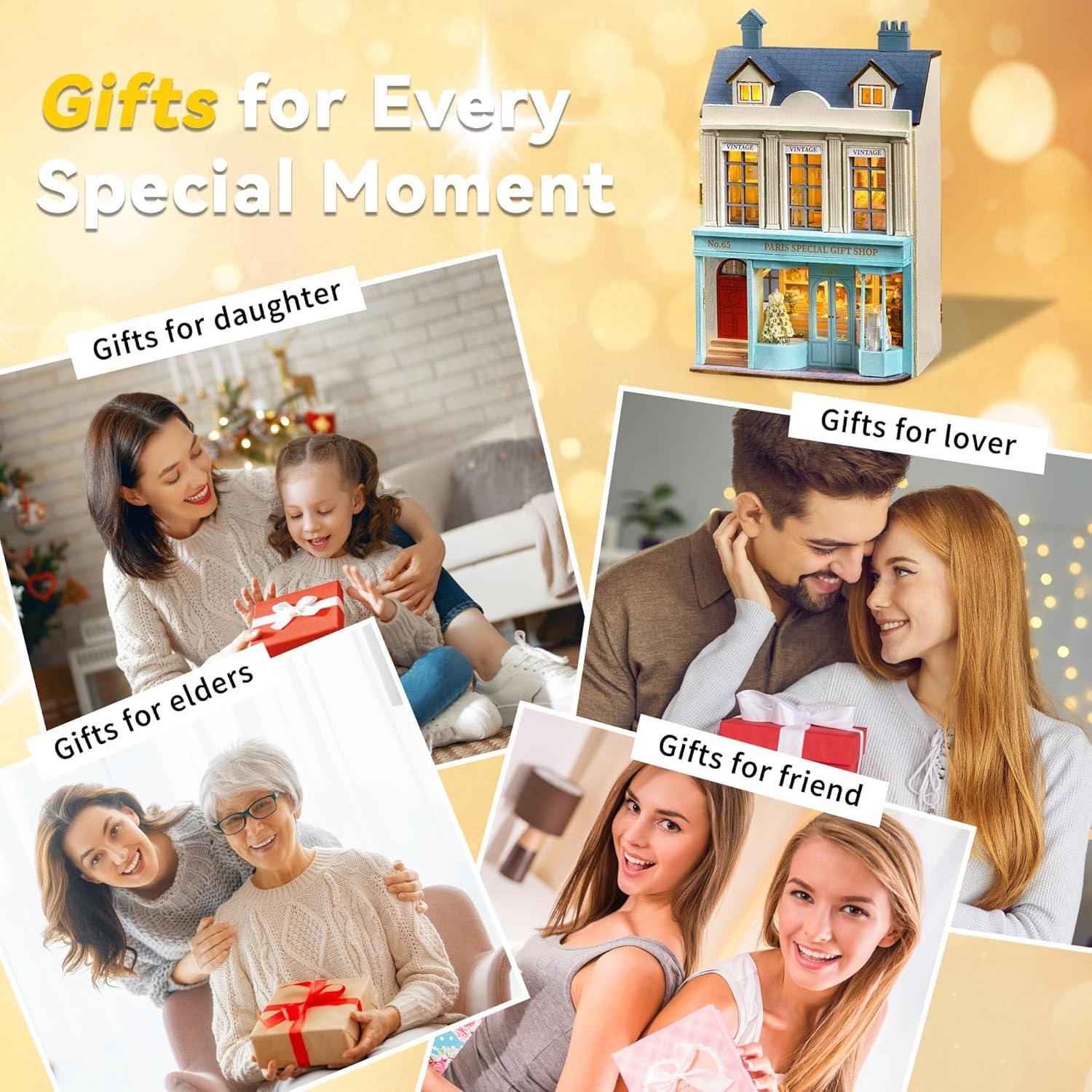 Casa de Muñecas Flever DIY con Muebles 8,89x5,84x13,46cm