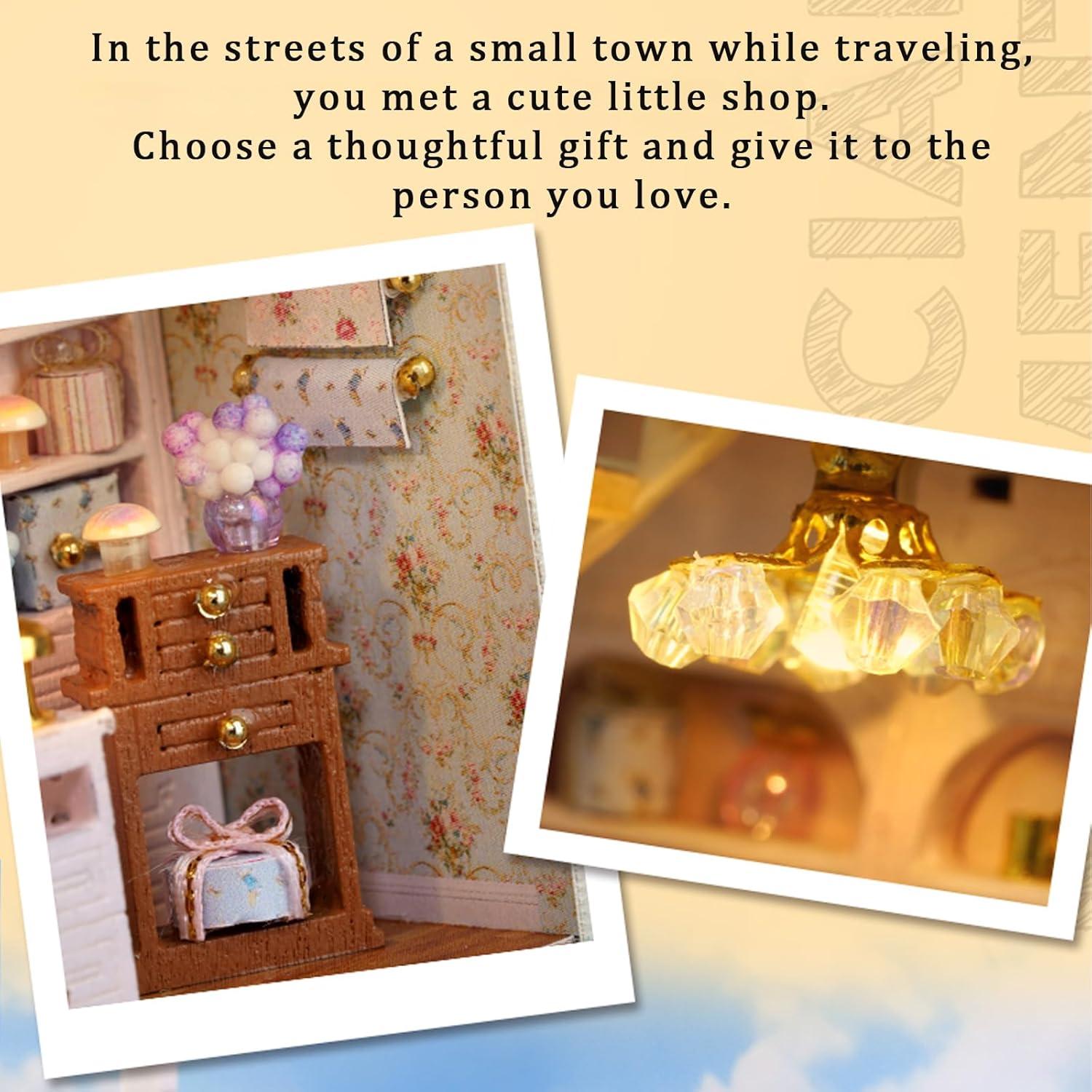 Casa de Muñecas Flever DIY con Muebles 8,89x5,84x13,46cm