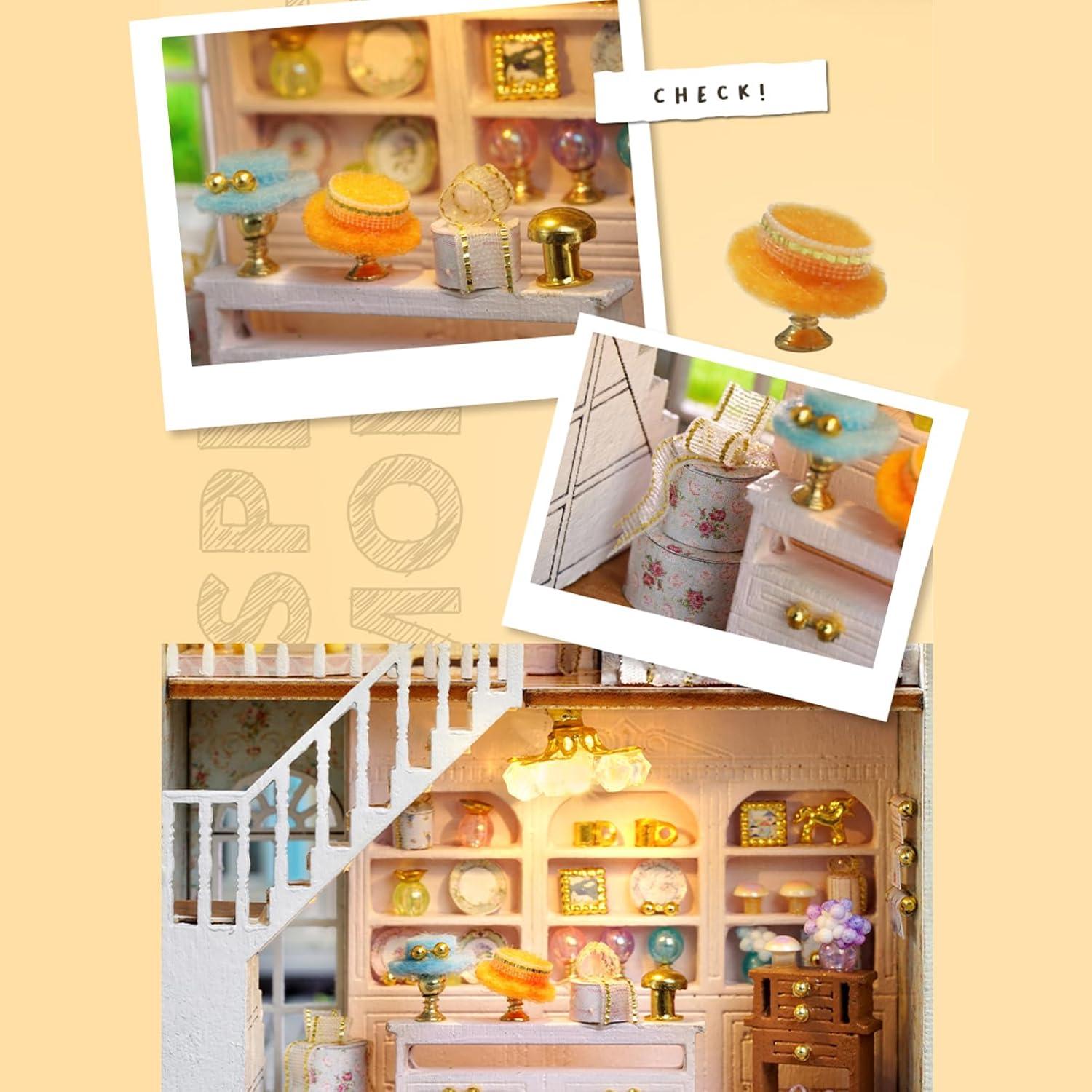 Casa de Muñecas Flever DIY con Muebles 8,89x5,84x13,46cm