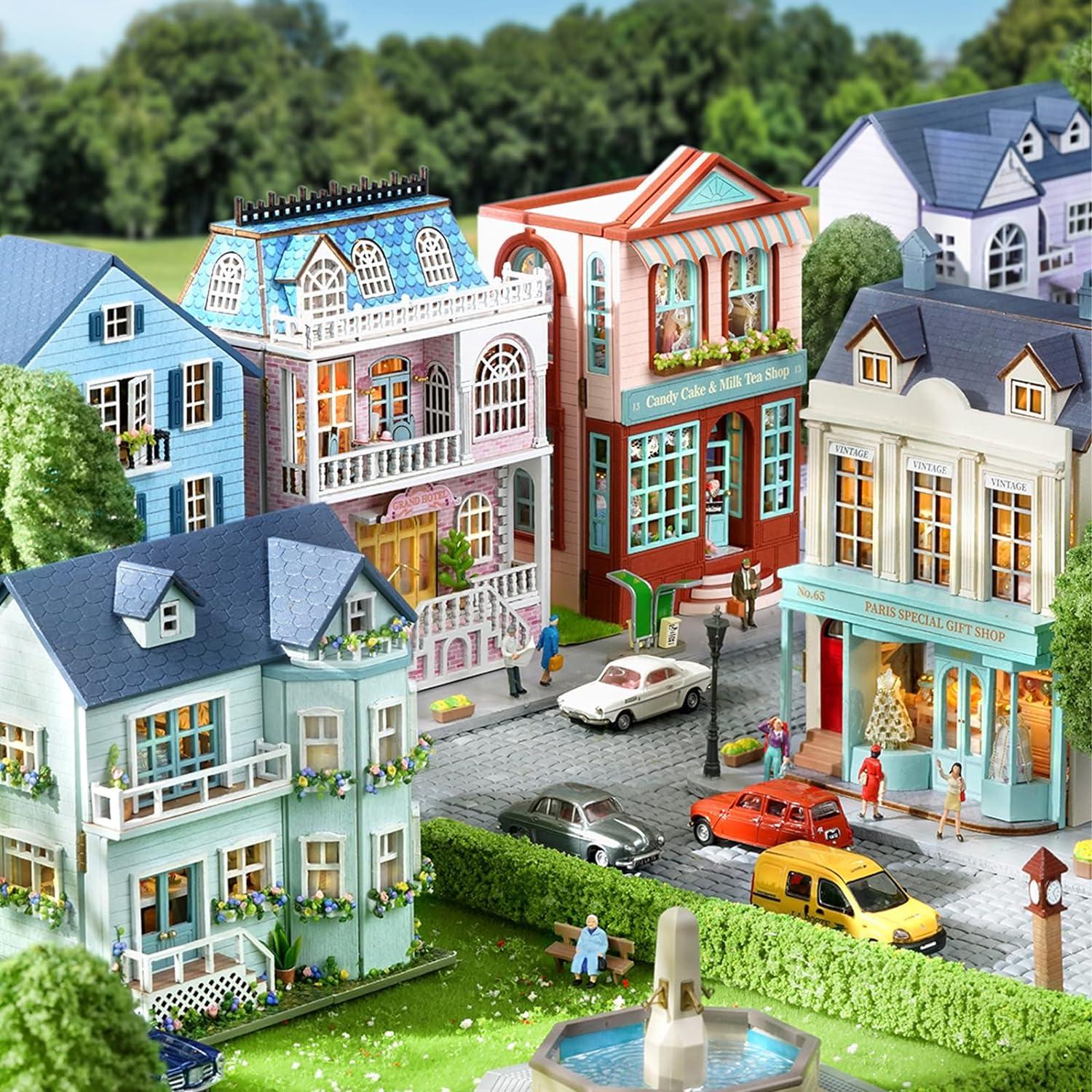 Casa de Muñecas Flever DIY con Muebles 8,89x5,84x13,46cm