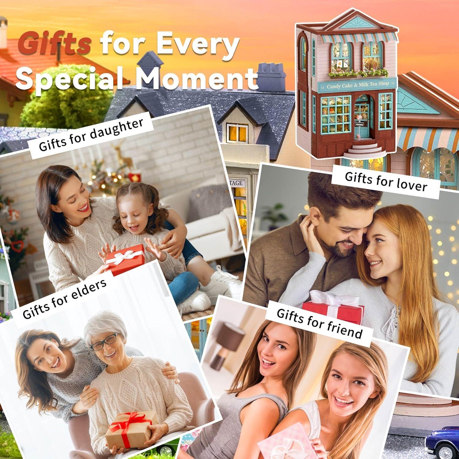 Casa de Muñecas Flever Kit DIY con Muebles 8,38x6,86cm