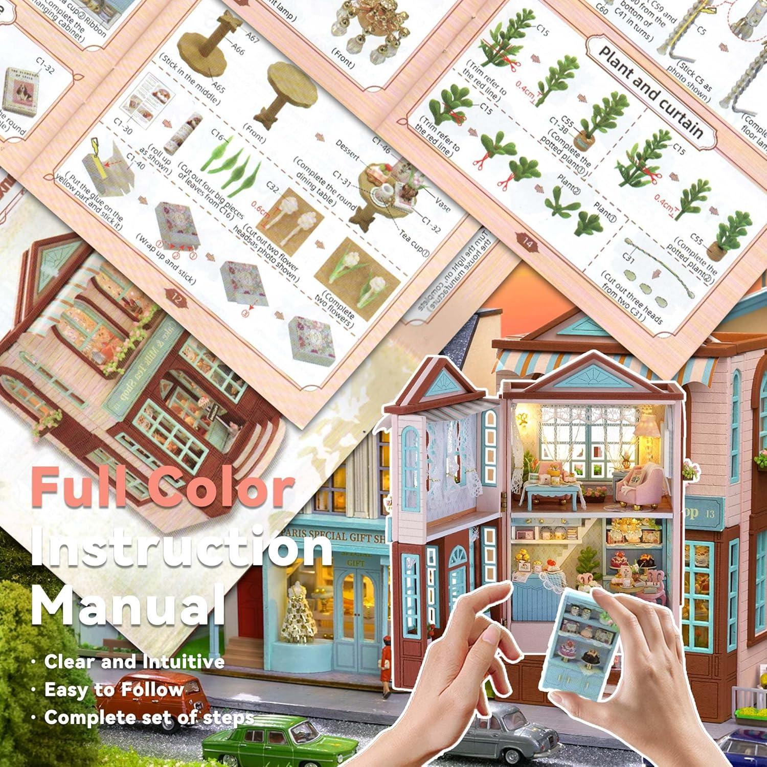 Casa de Muñecas Flever Kit DIY con Muebles 8,38x6,86cm