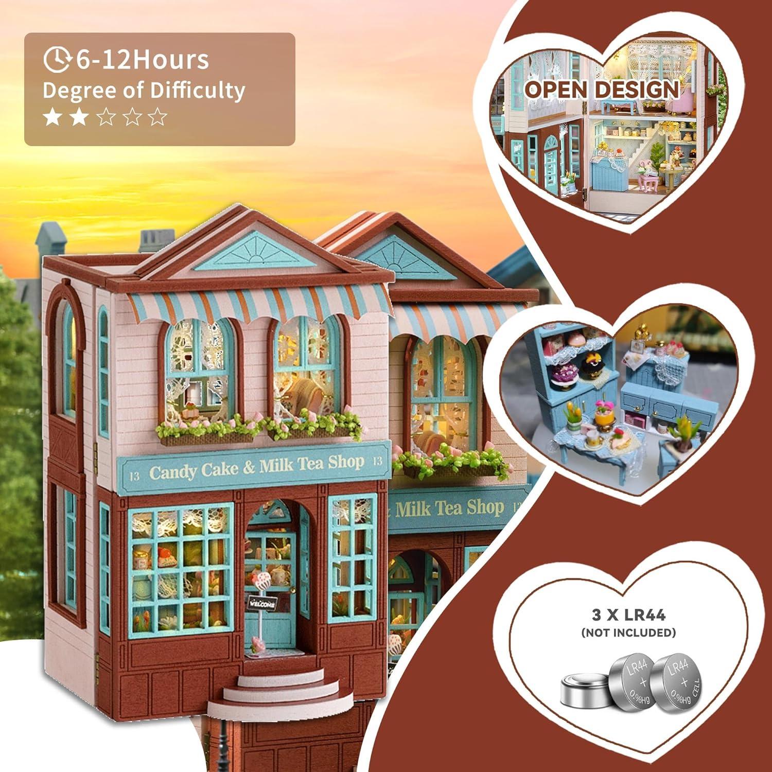 Casa de Muñecas Flever Kit DIY con Muebles 8,38x6,86cm