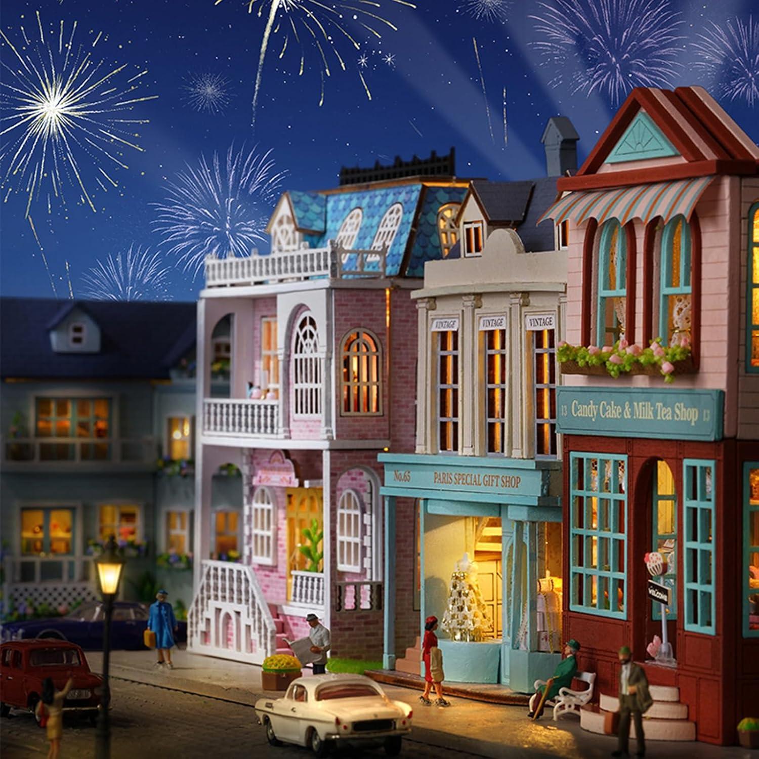 Casa de Muñecas Flever Kit DIY con Muebles 8,38x6,86cm