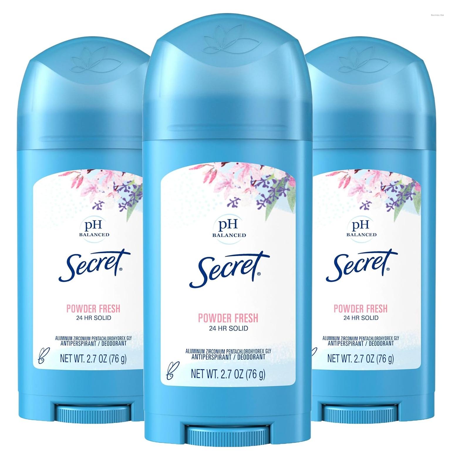 Desodorante Antitranspirante Secret Mujer 76.5g x3 Aroma Polvo Fresco