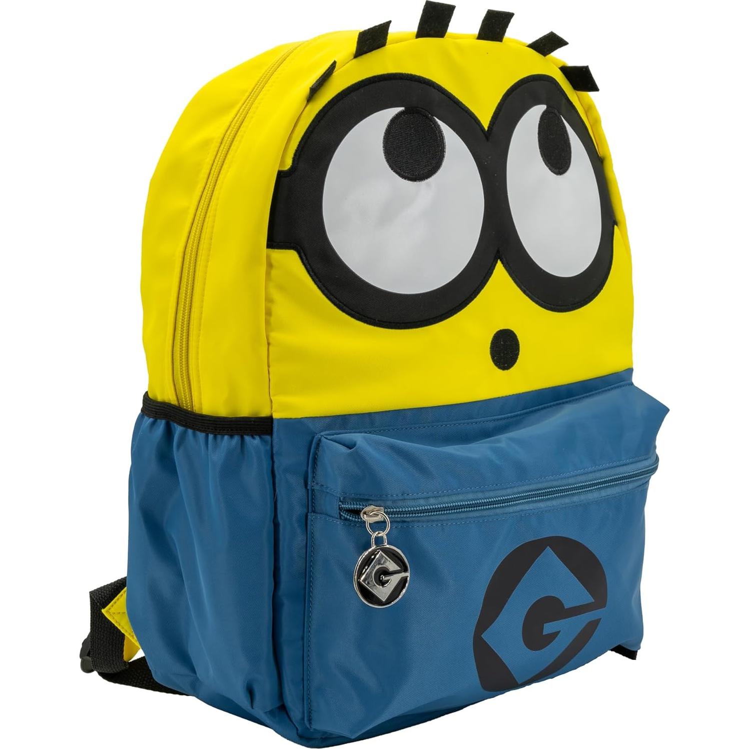 Mochila Escolar Minions 16" 3D Amarilla para Niños