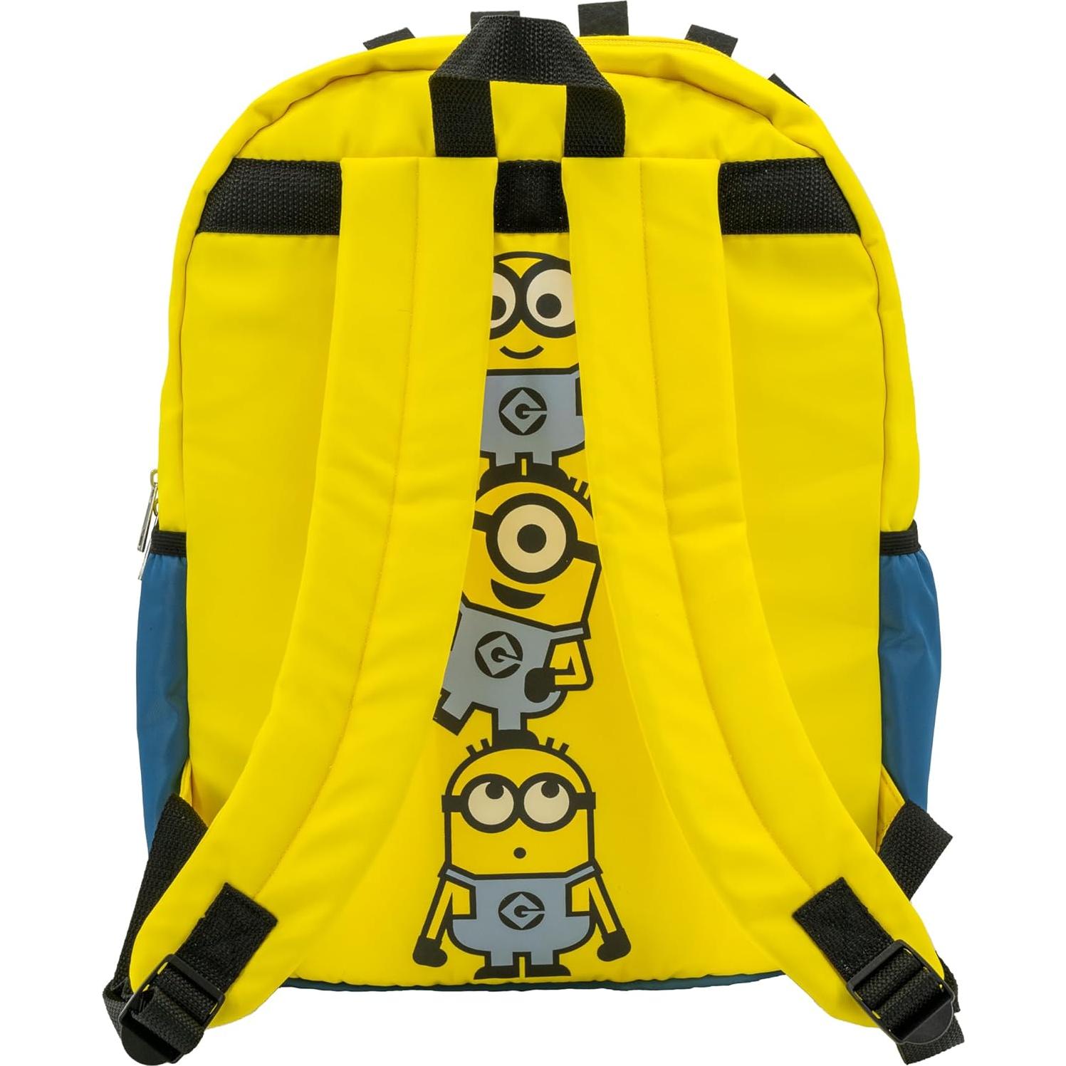 Mochila Escolar Minions 16" 3D Amarilla para Niños