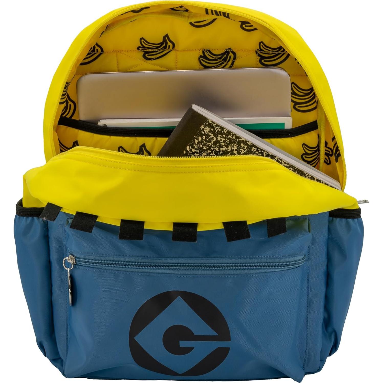 Mochila Escolar Minions 16" 3D Amarilla para Niños