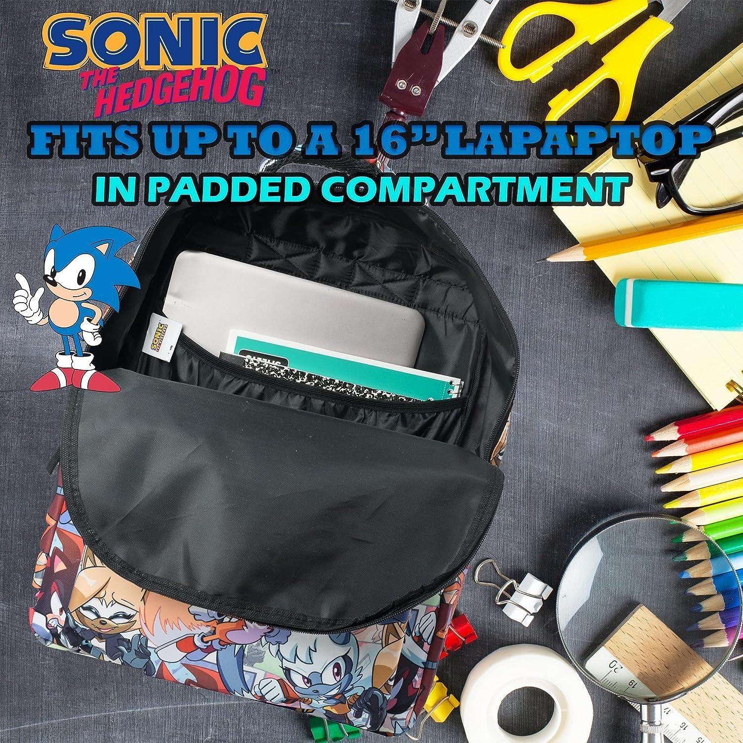 Mochila Sonic The Hedgehog 40cm Escolar Unisex Duradera
