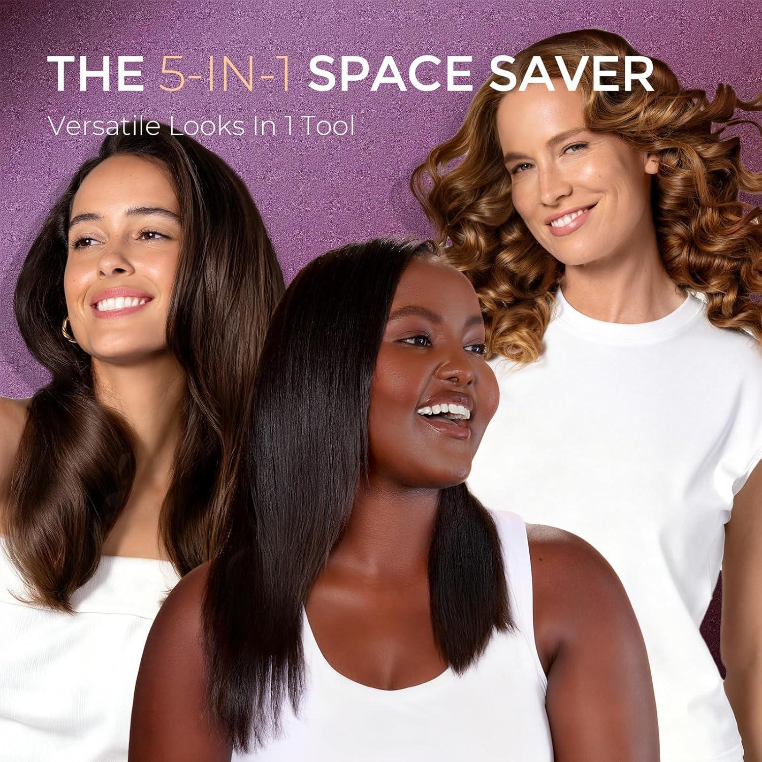 Cepillo Alisador TYMO 2 en 1, 200M Iones, Doble Voltaje, Antifrizz