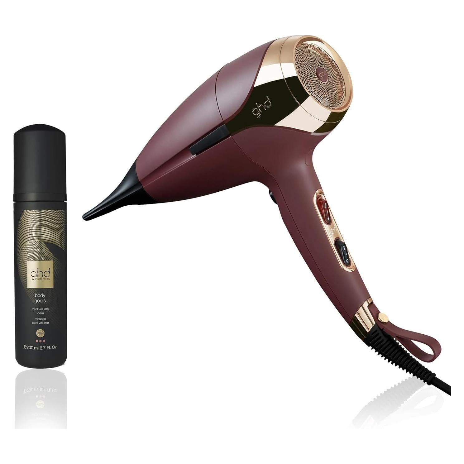 Secador de Pelo ghd Helios 1875W Ciruela + Espuma Protectora 198ml