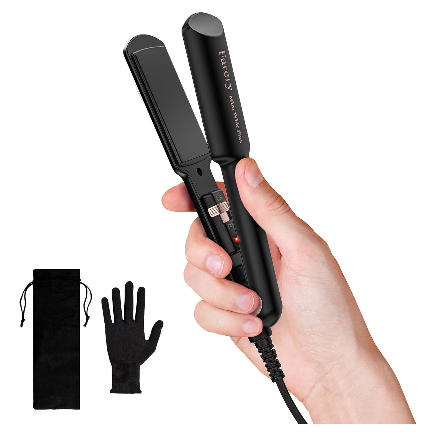 Plancha de Pelo Portátil FARERY FA018 1.5" Cerámica Aceite Argán