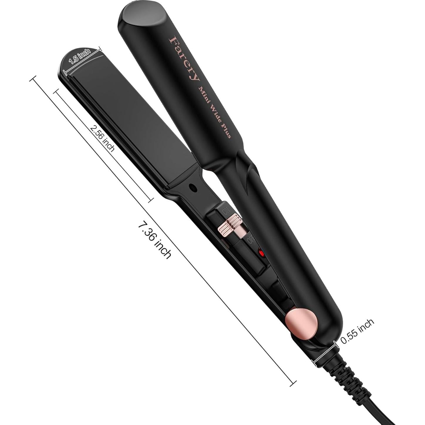 Plancha de Pelo Portátil FARERY FA018 1.5" Cerámica Aceite Argán