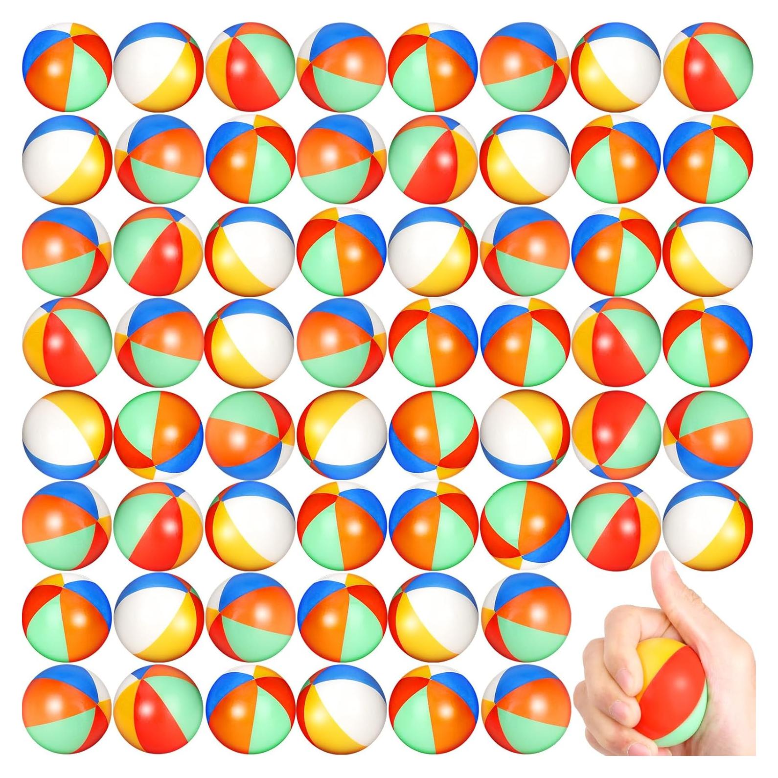 60 Pelotas de Estrés de Playa Oleitodh 6.35 cm Arcoíris