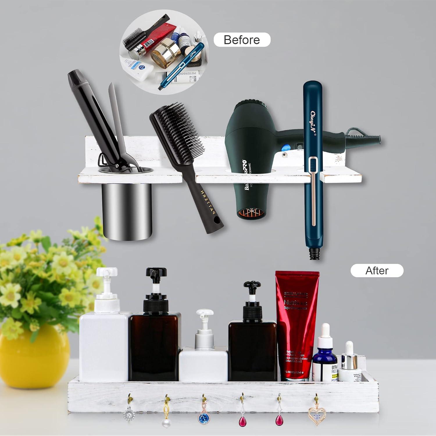 Organizador de Herramientas para el Cabello ANHIEN Blanco 4 en 1