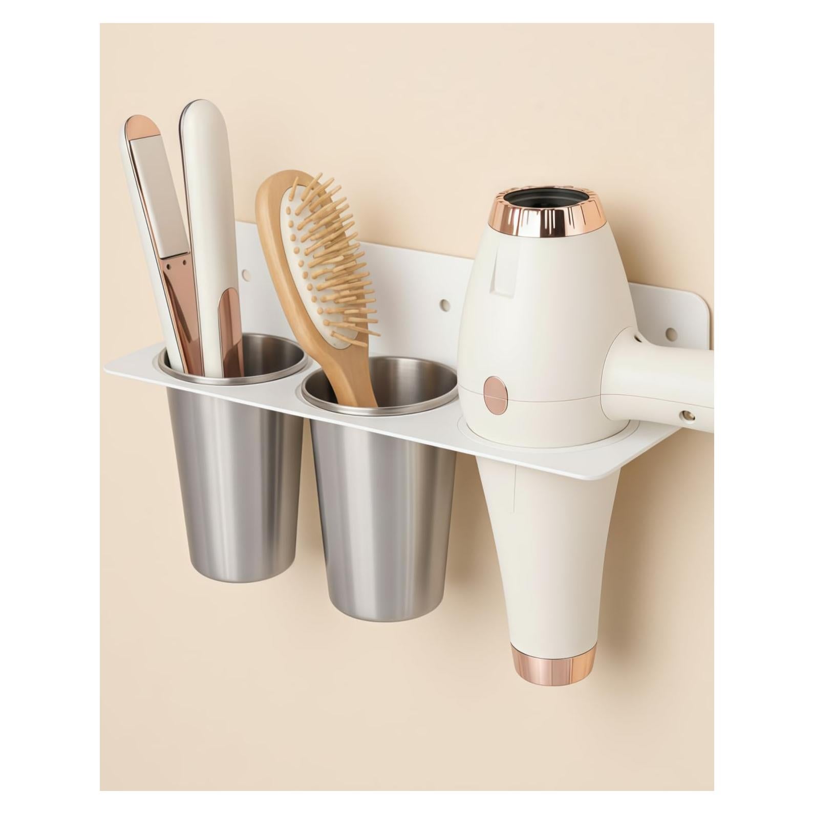 Organizador de Herramientas para el Cabello BANJEKT Blanco 2 Tazas