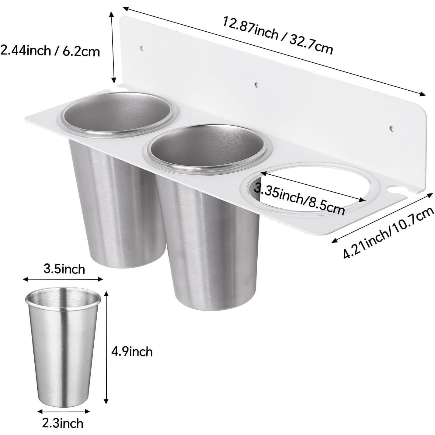 Organizador de Herramientas para el Cabello BANJEKT Blanco 2 Tazas