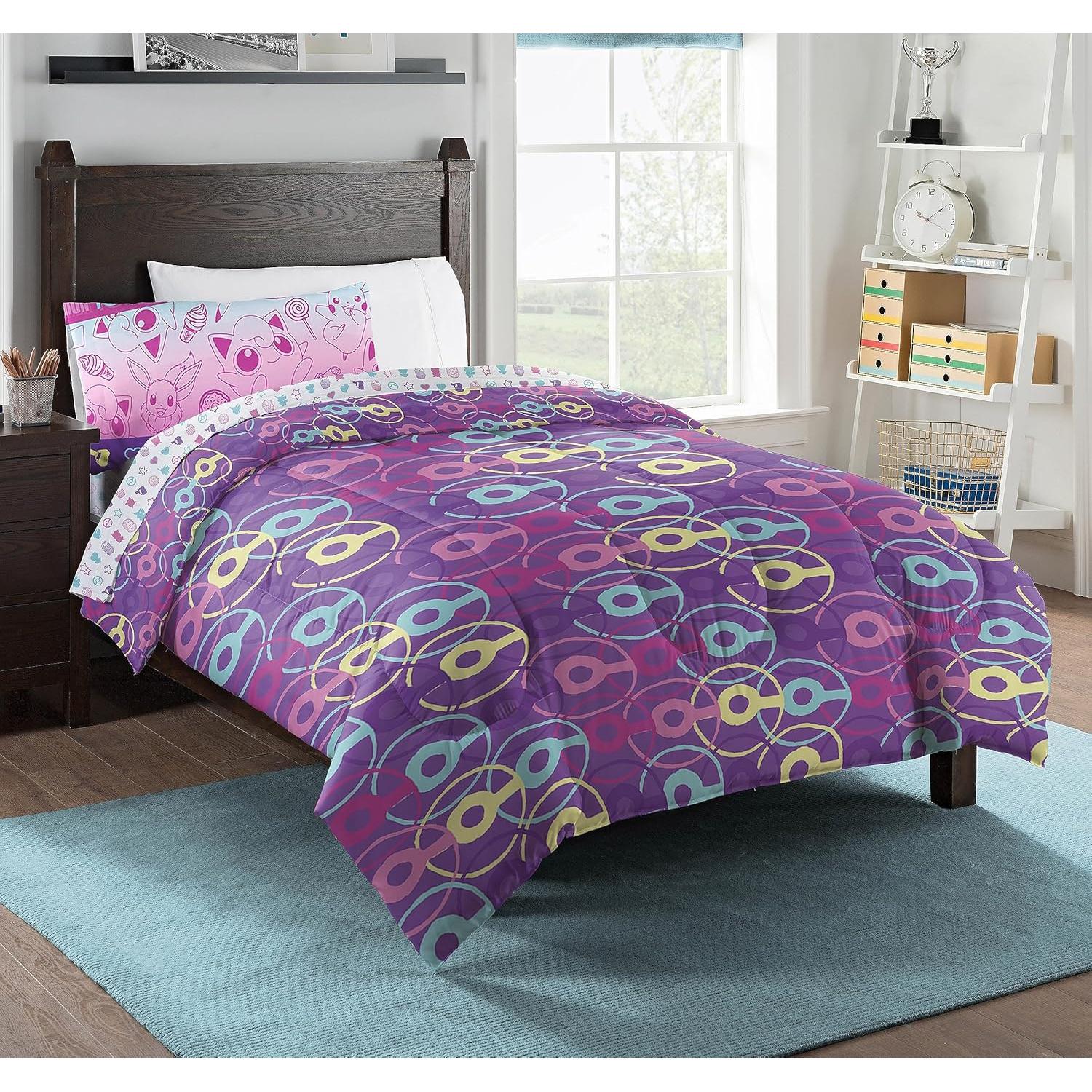 Conjunto de cama Twin Northwest Pokemon Pikachu y Eevee