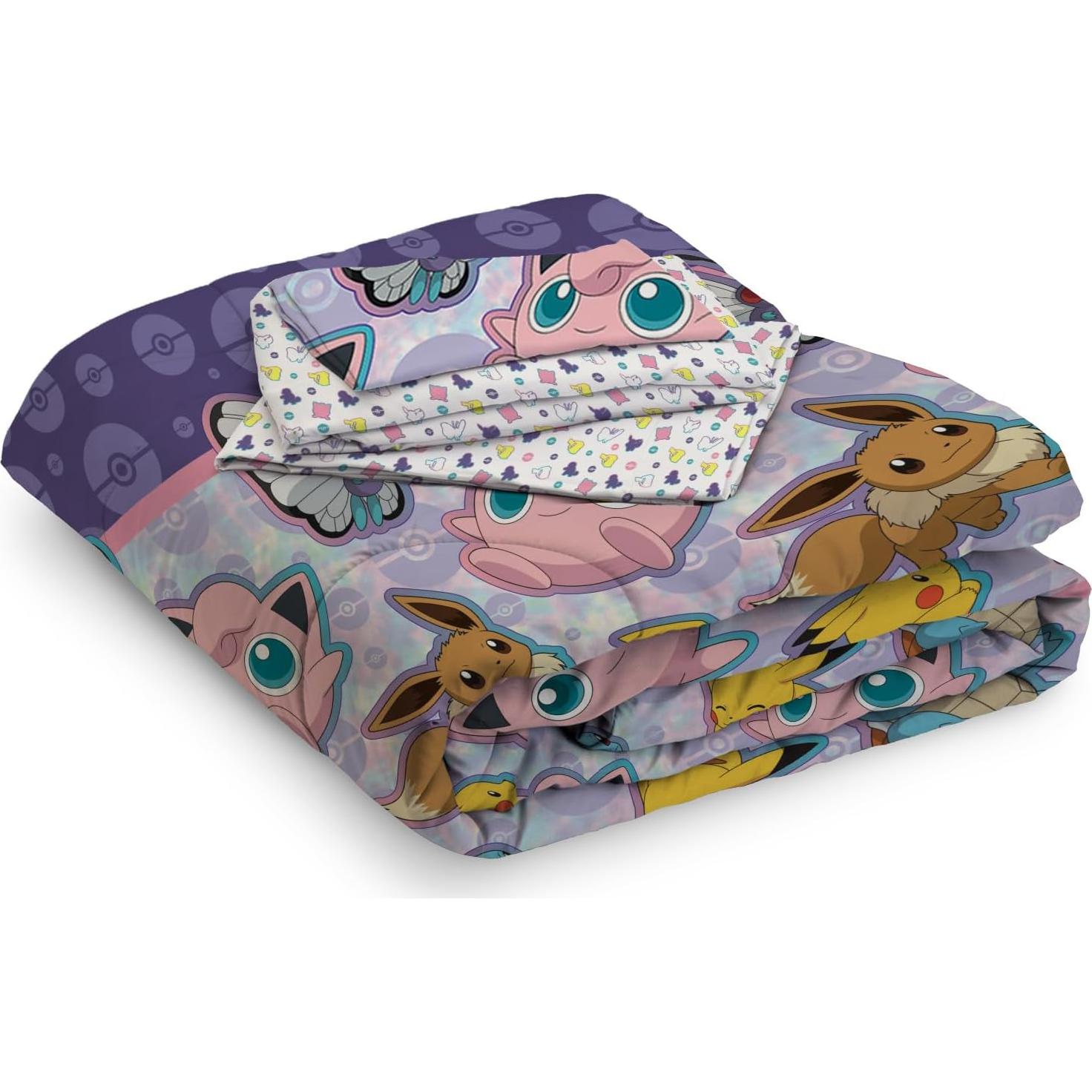 Conjunto de cama Twin Northwest Pokemon Pikachu y amigos